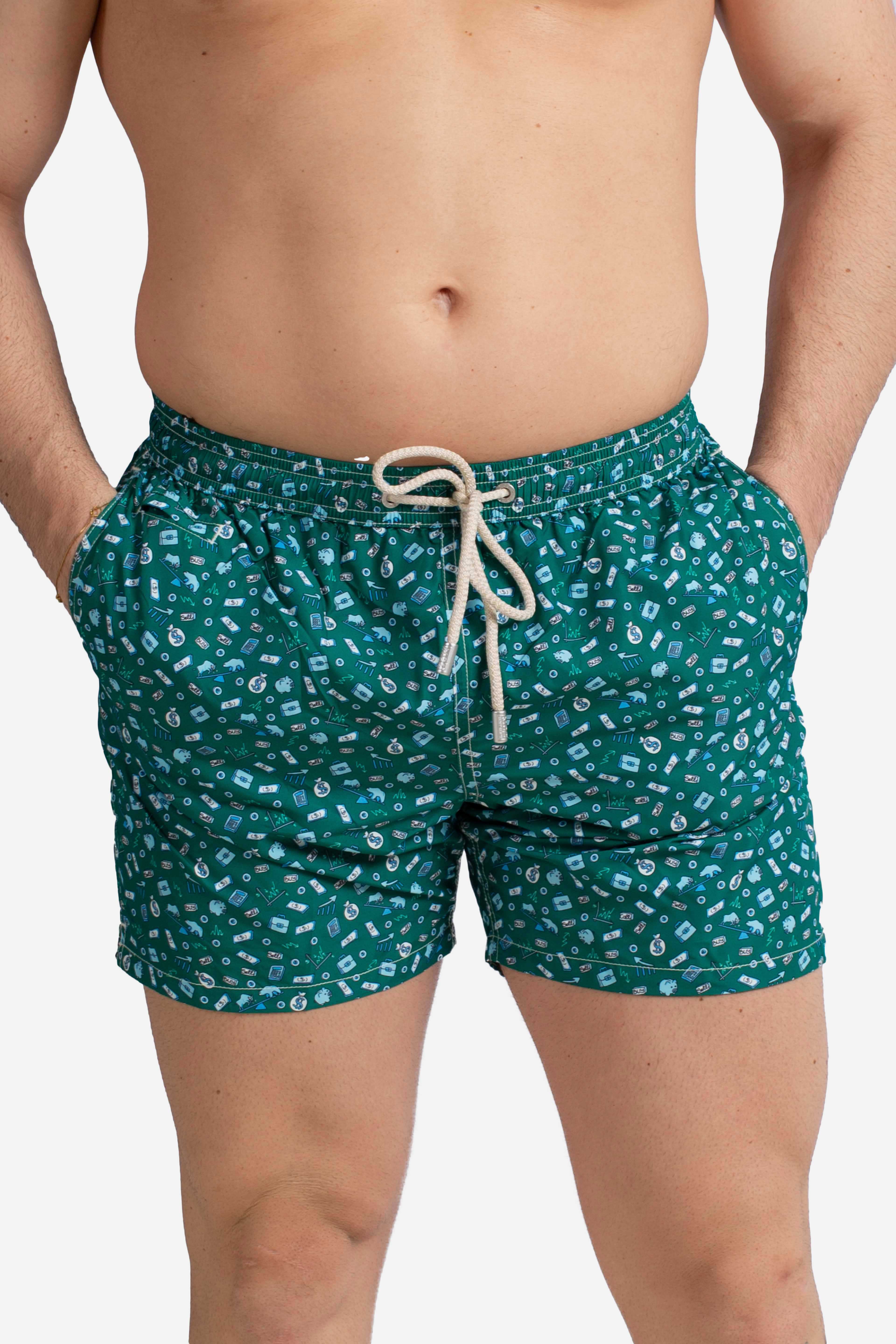 Costume Lighting Micro stampa ultralight swim short broker green