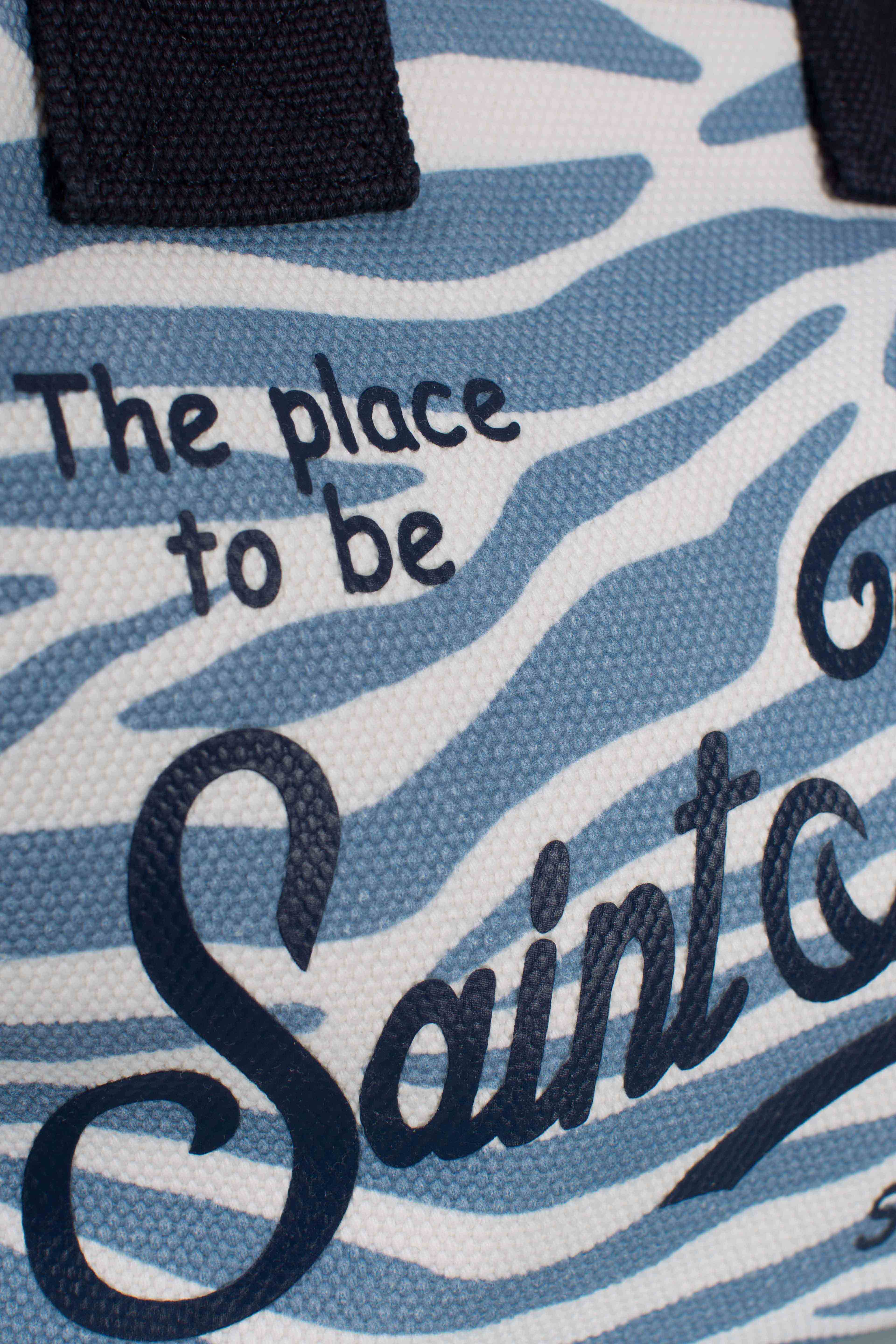 Borsa Colette in canvas di cotone con stampa zebrata