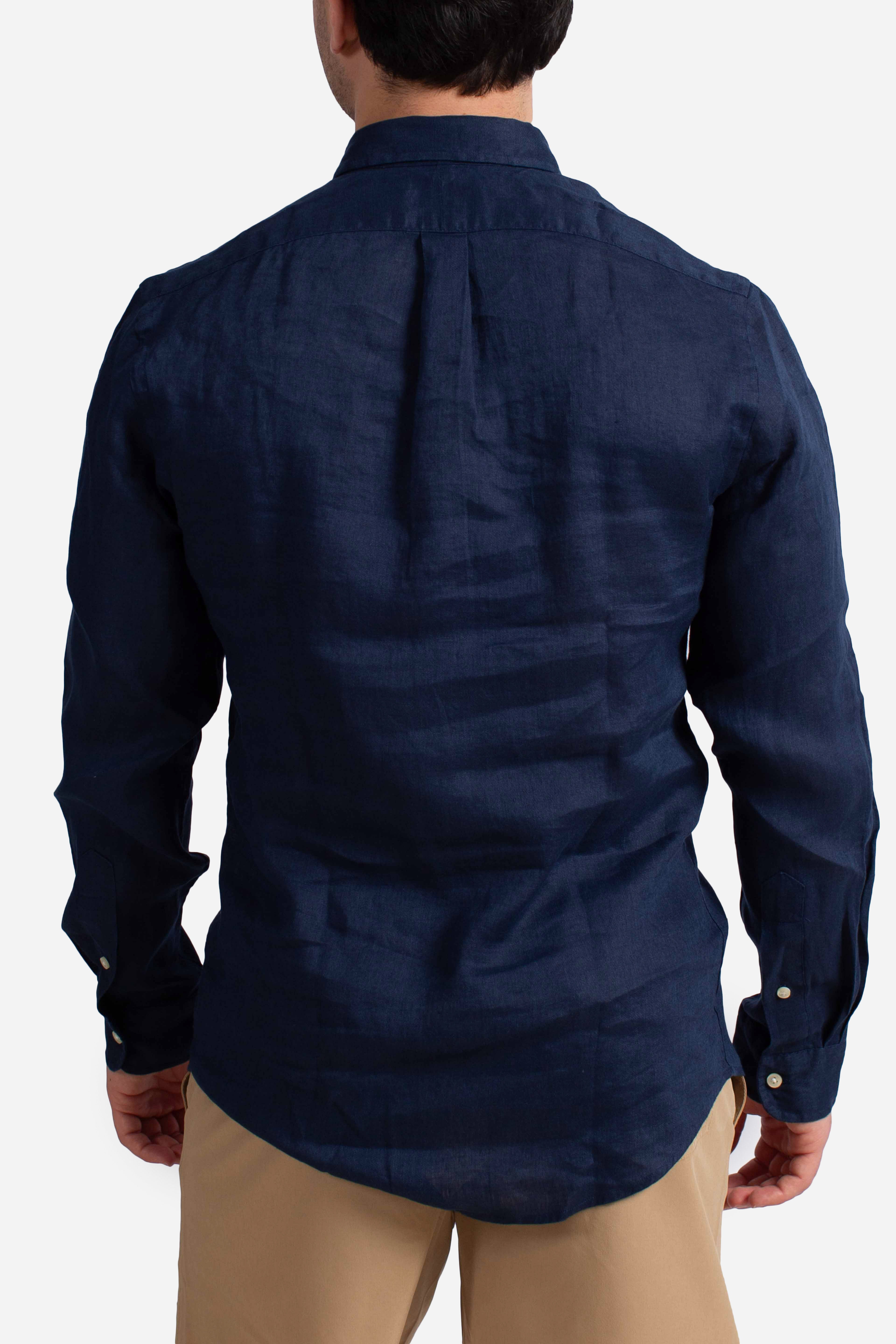 Camicia in lino botton down Slim-Fit