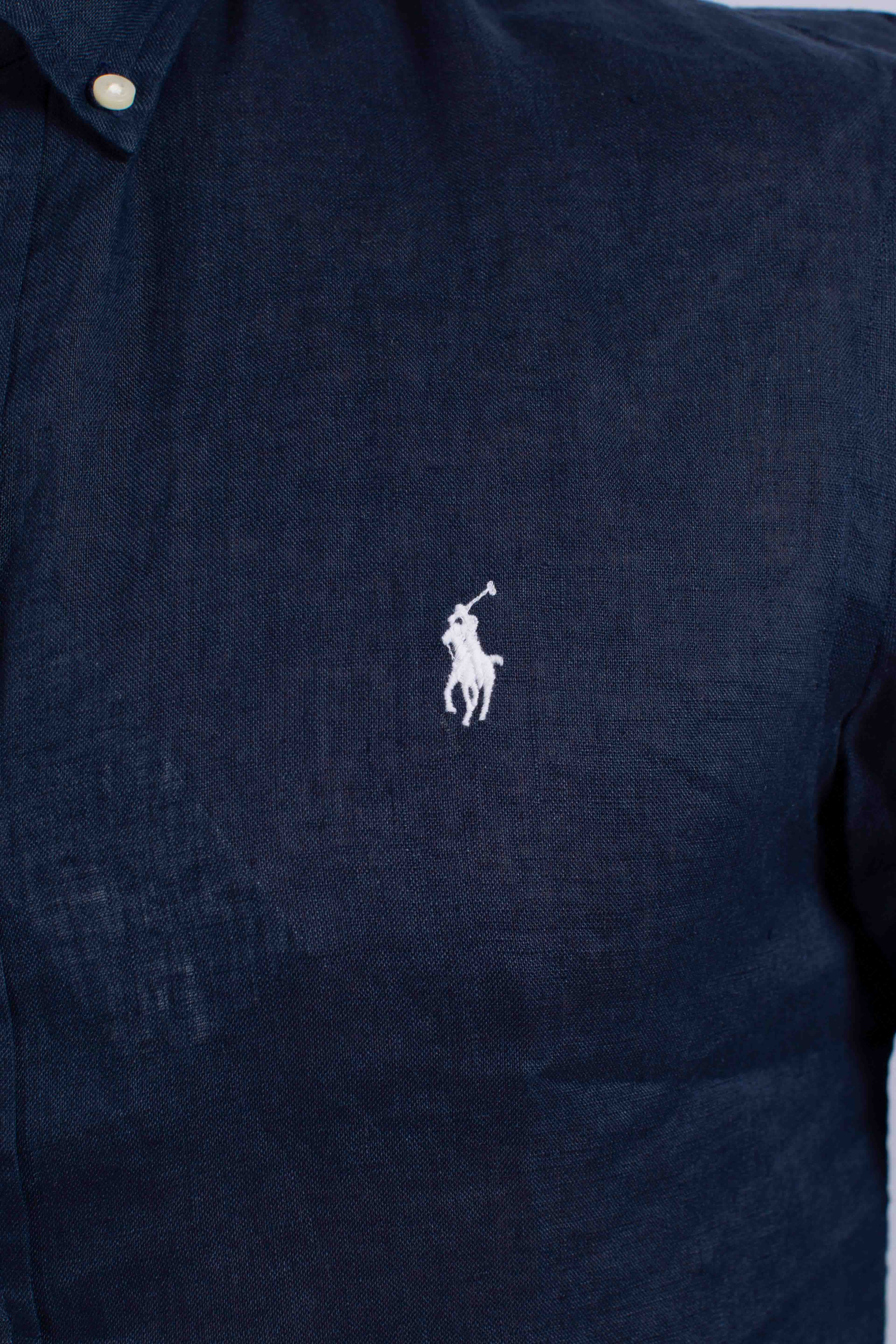 Camicia in lino botton down Slim-Fit