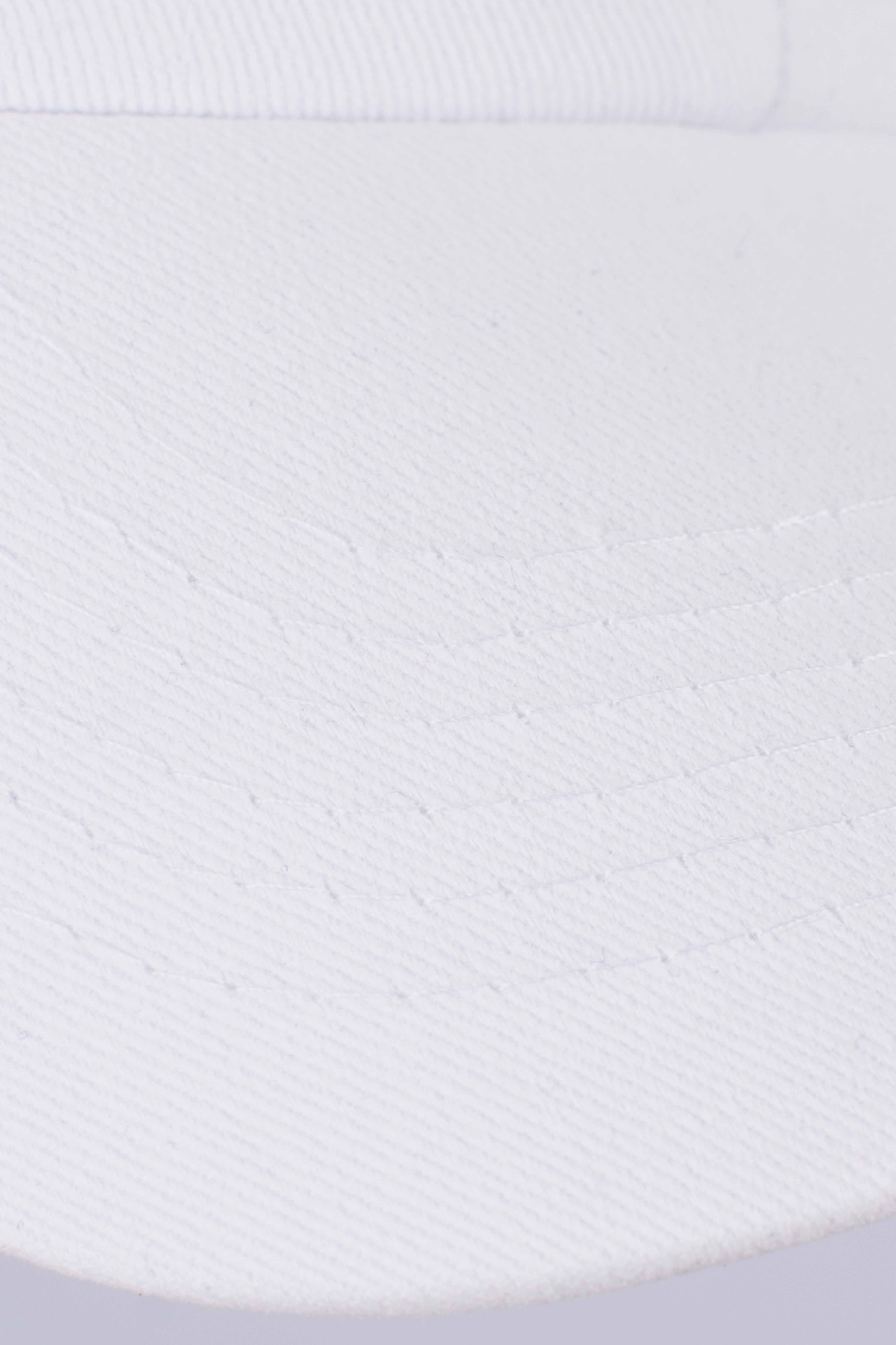 Cappellino Davis con visiera in cotone bianco con logo ricamato