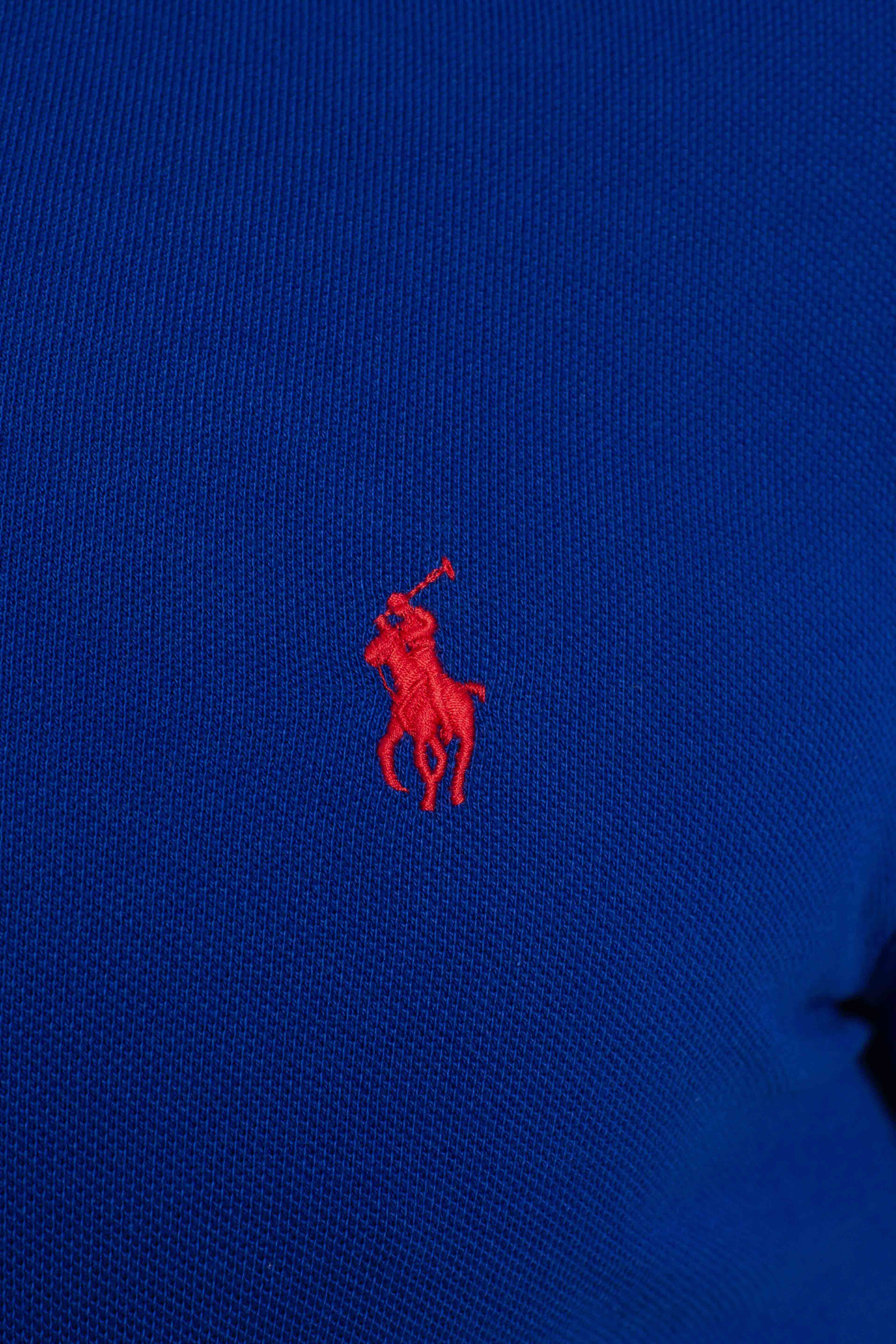 Polo iconica in piqué Custom Slim-Fit blue royal