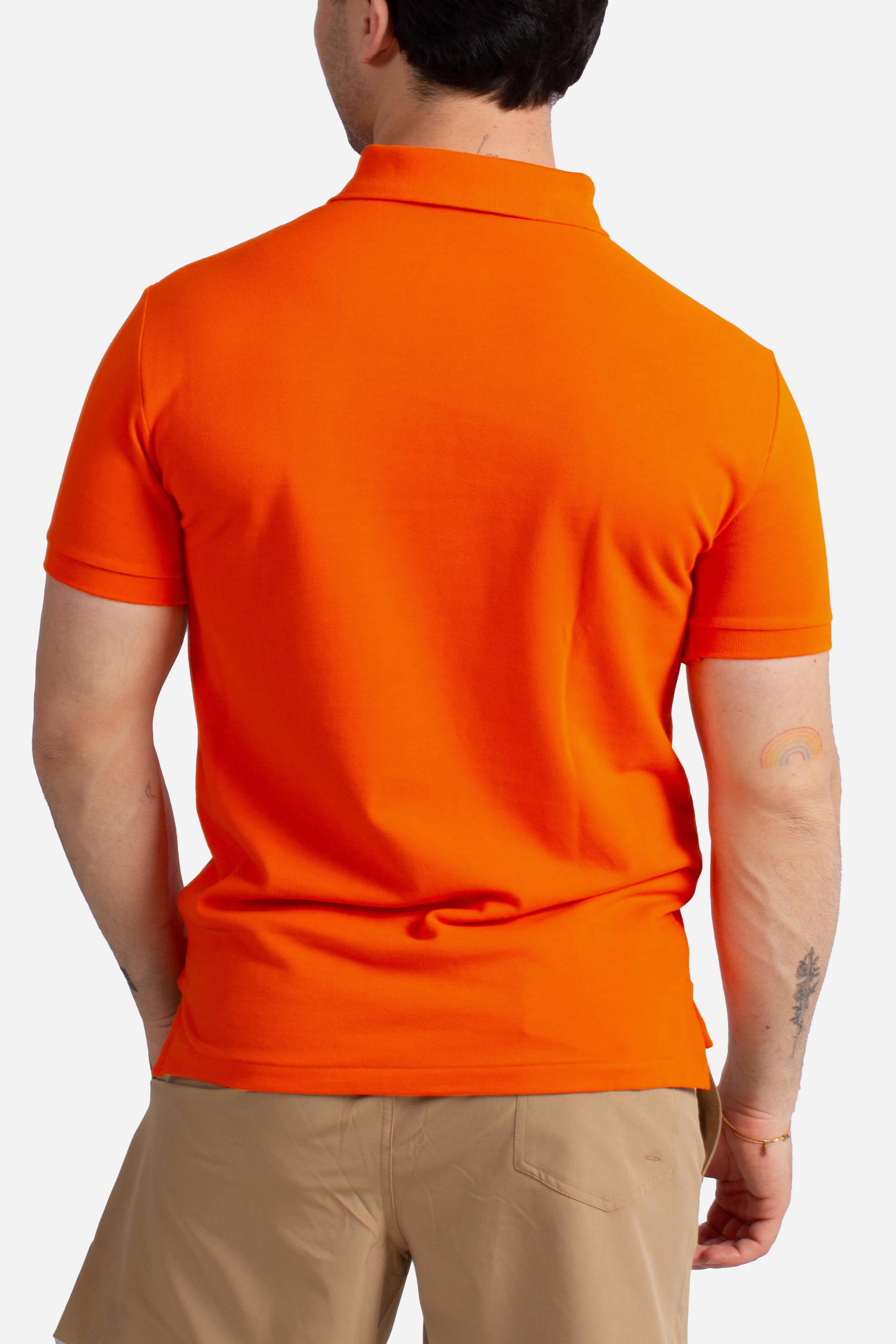 Polo iconica in piqué Custom Slim-Fit orange