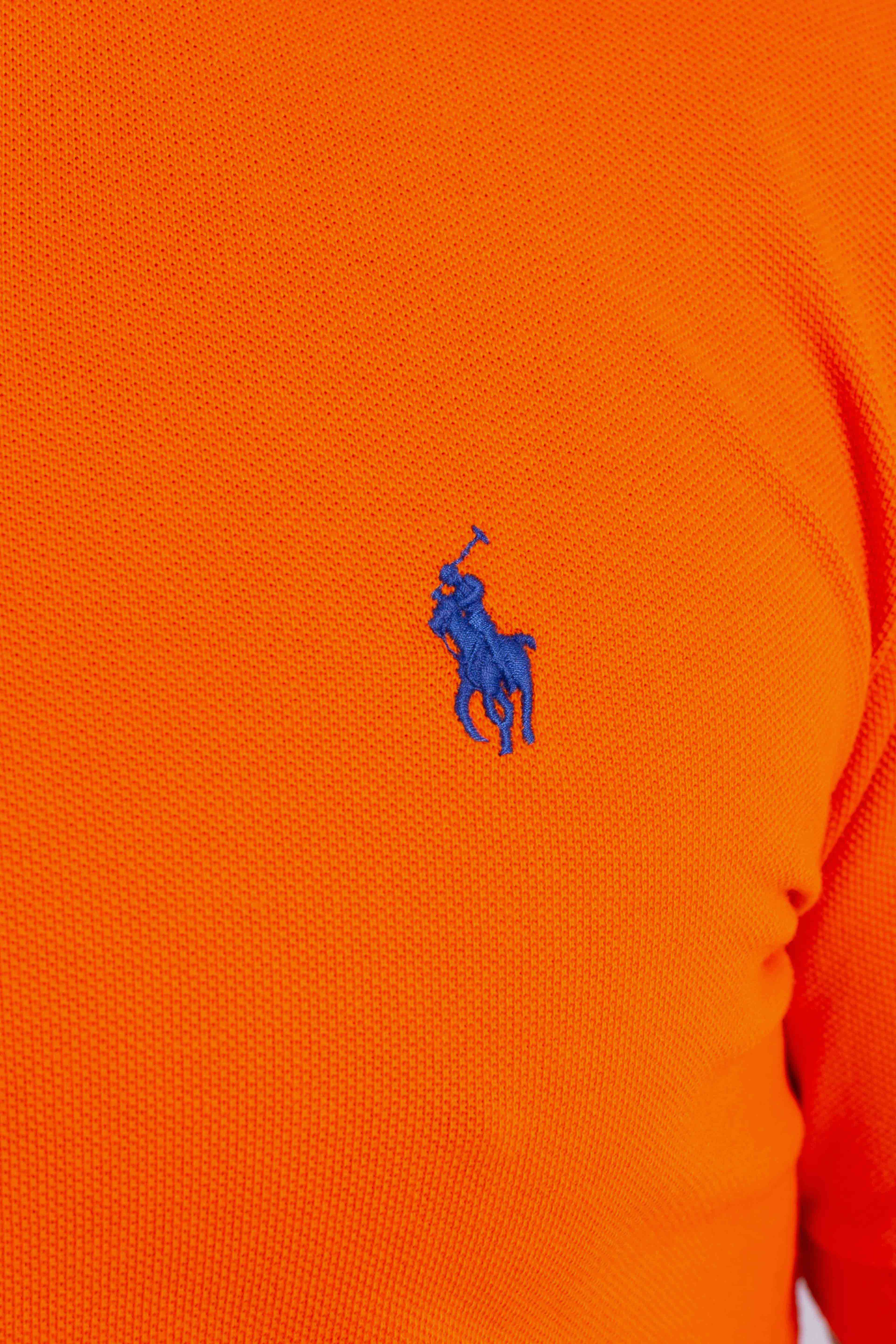 Polo iconica in piqué Custom Slim-Fit orange