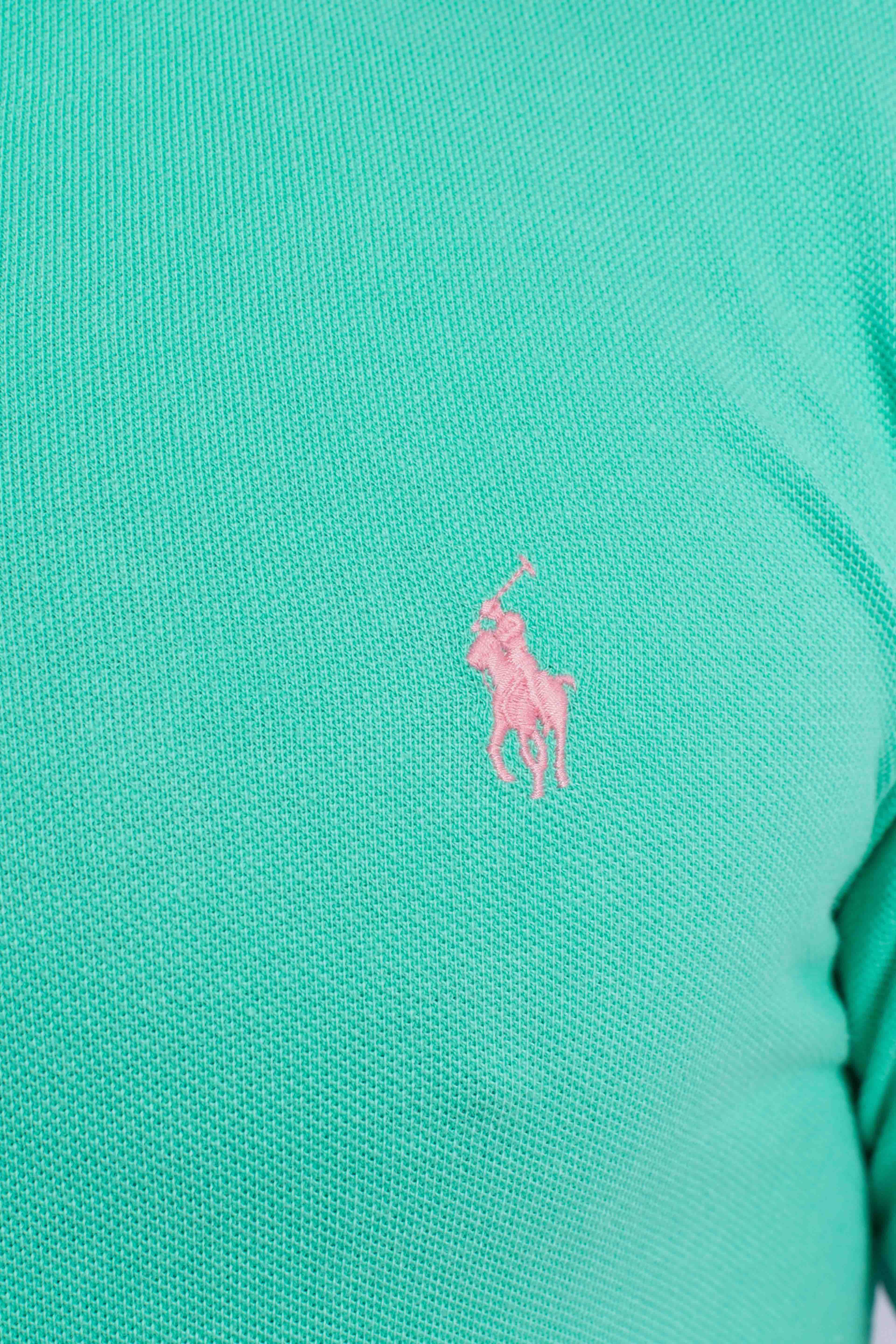 Polo iconica in piqué Custom Slim-Fit green