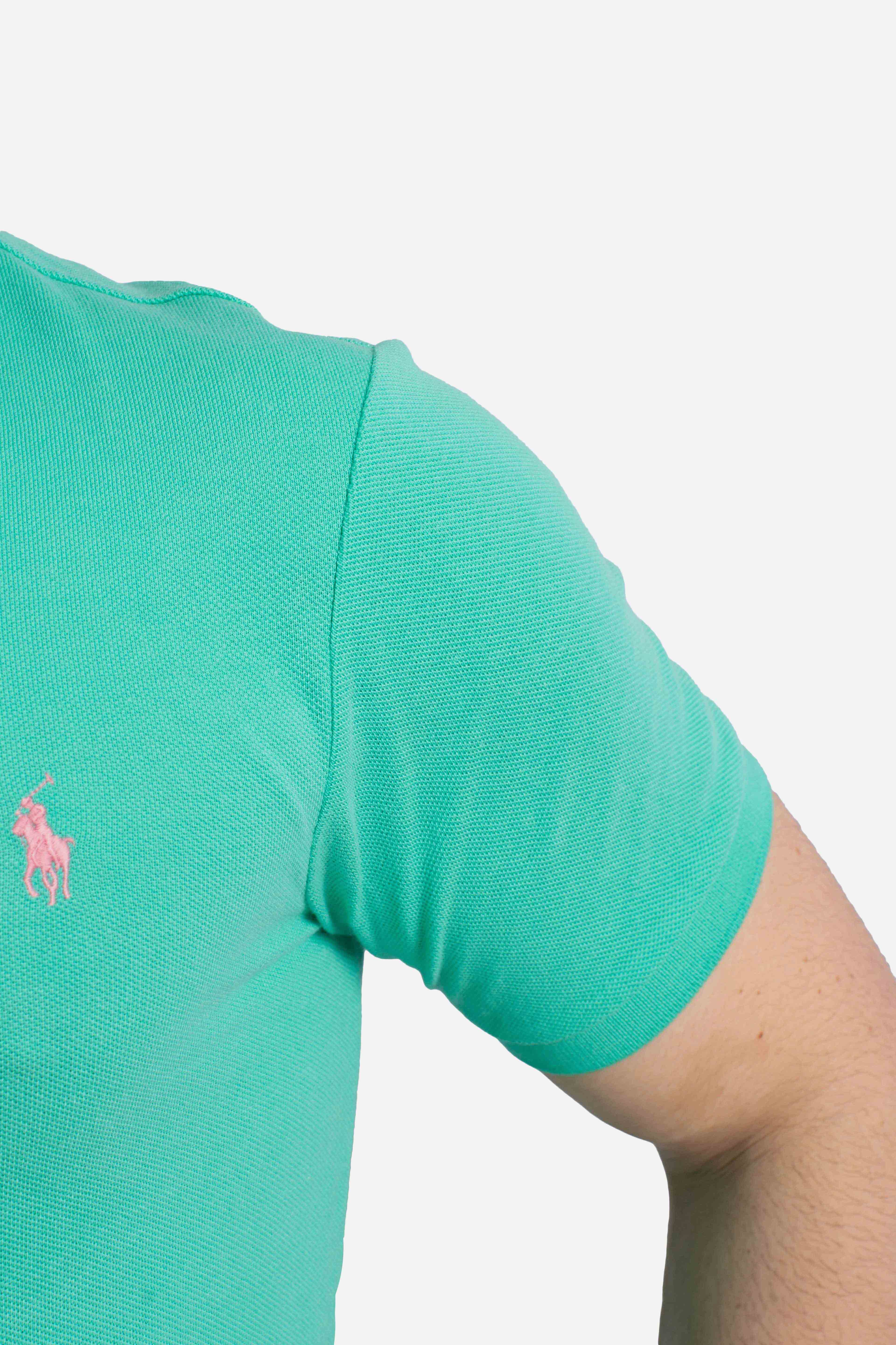 Polo iconica in piqué Custom Slim-Fit green
