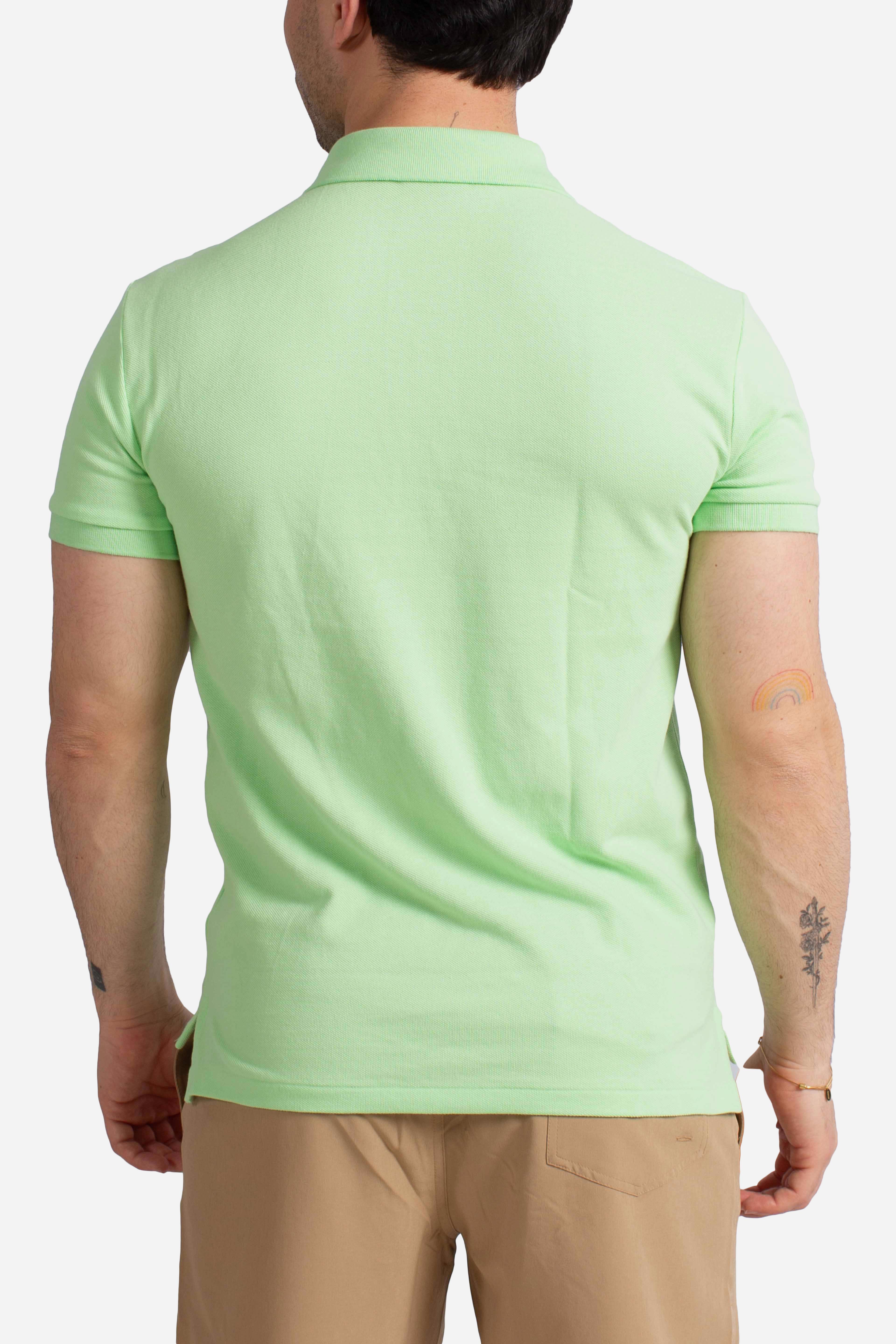 Polo iconica in piqué Custom Slim-Fit green