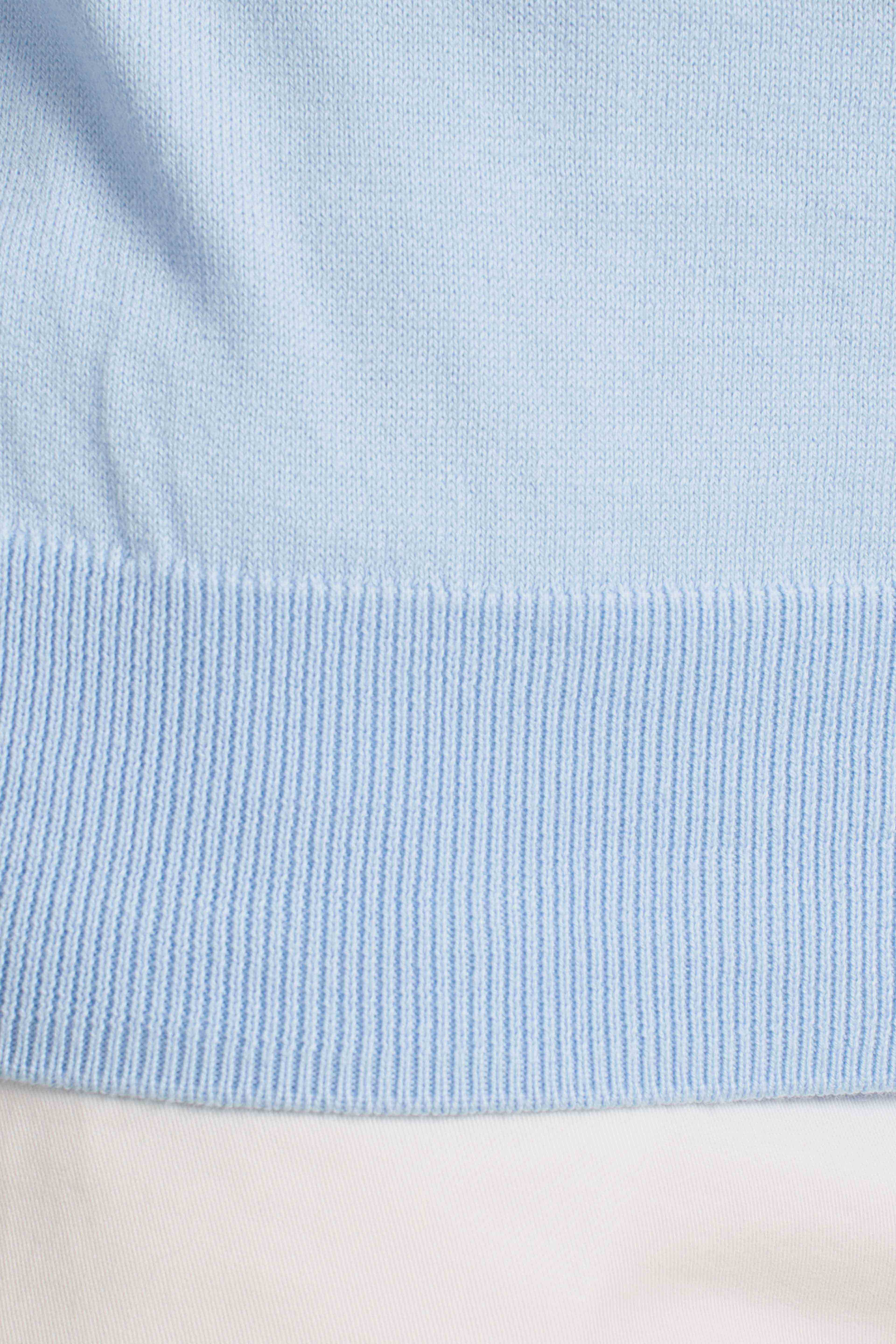 Maglione slim fit in cotone light blue