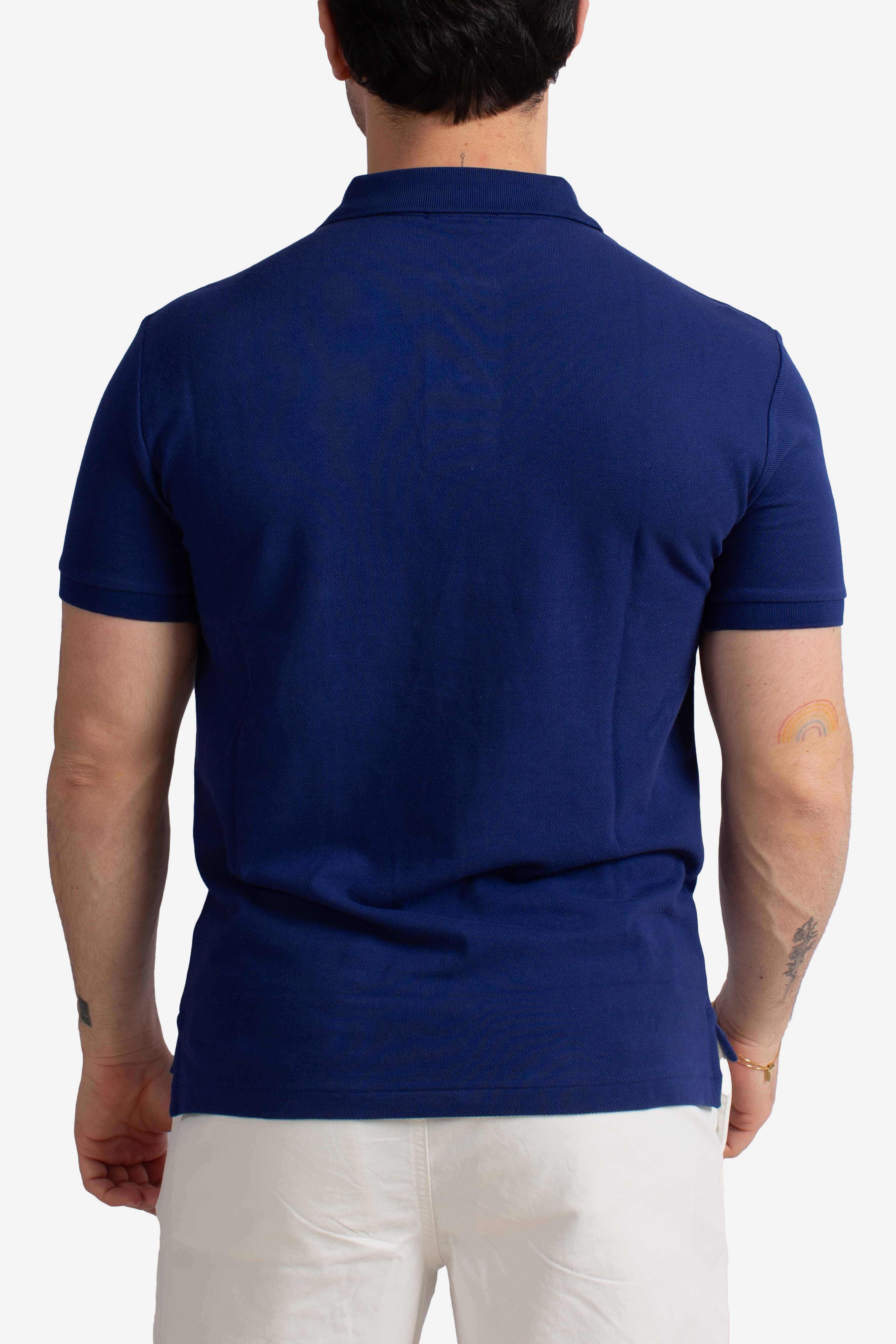 Polo iconica in piqué Custom Slim-Fit blue