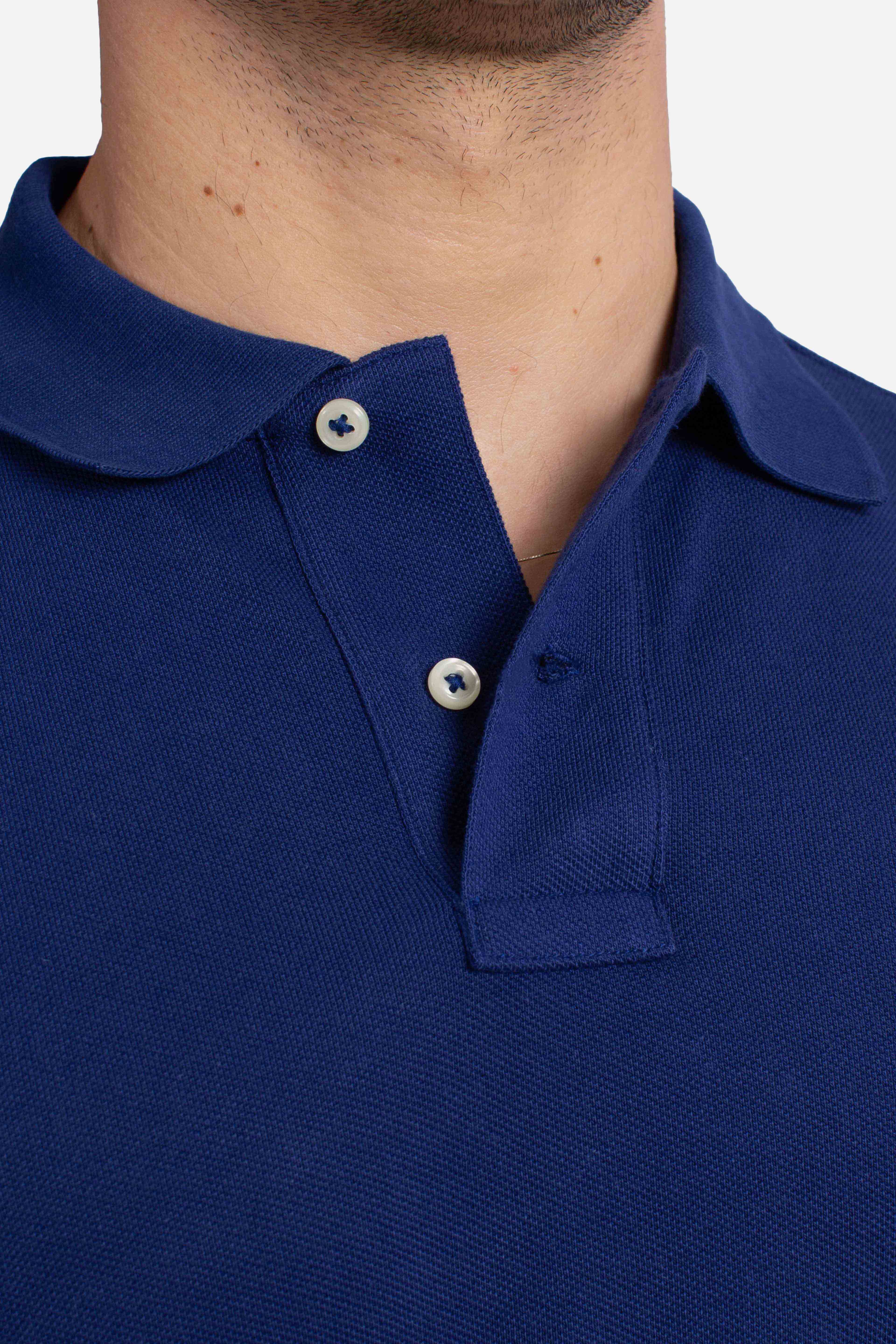 Polo iconica in piqué Custom Slim-Fit blue