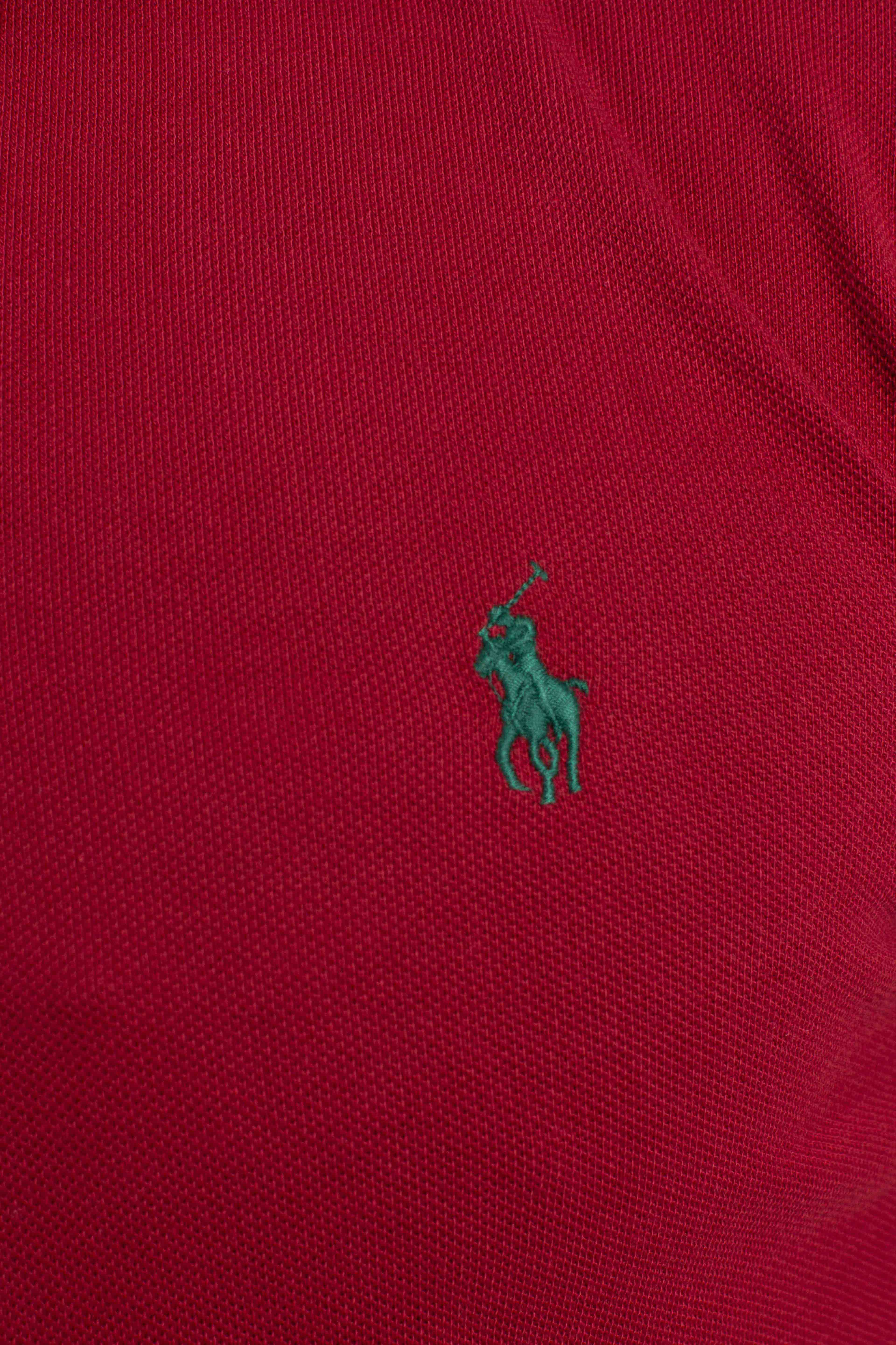 Polo iconica in piqué Custom Slim-Fit red