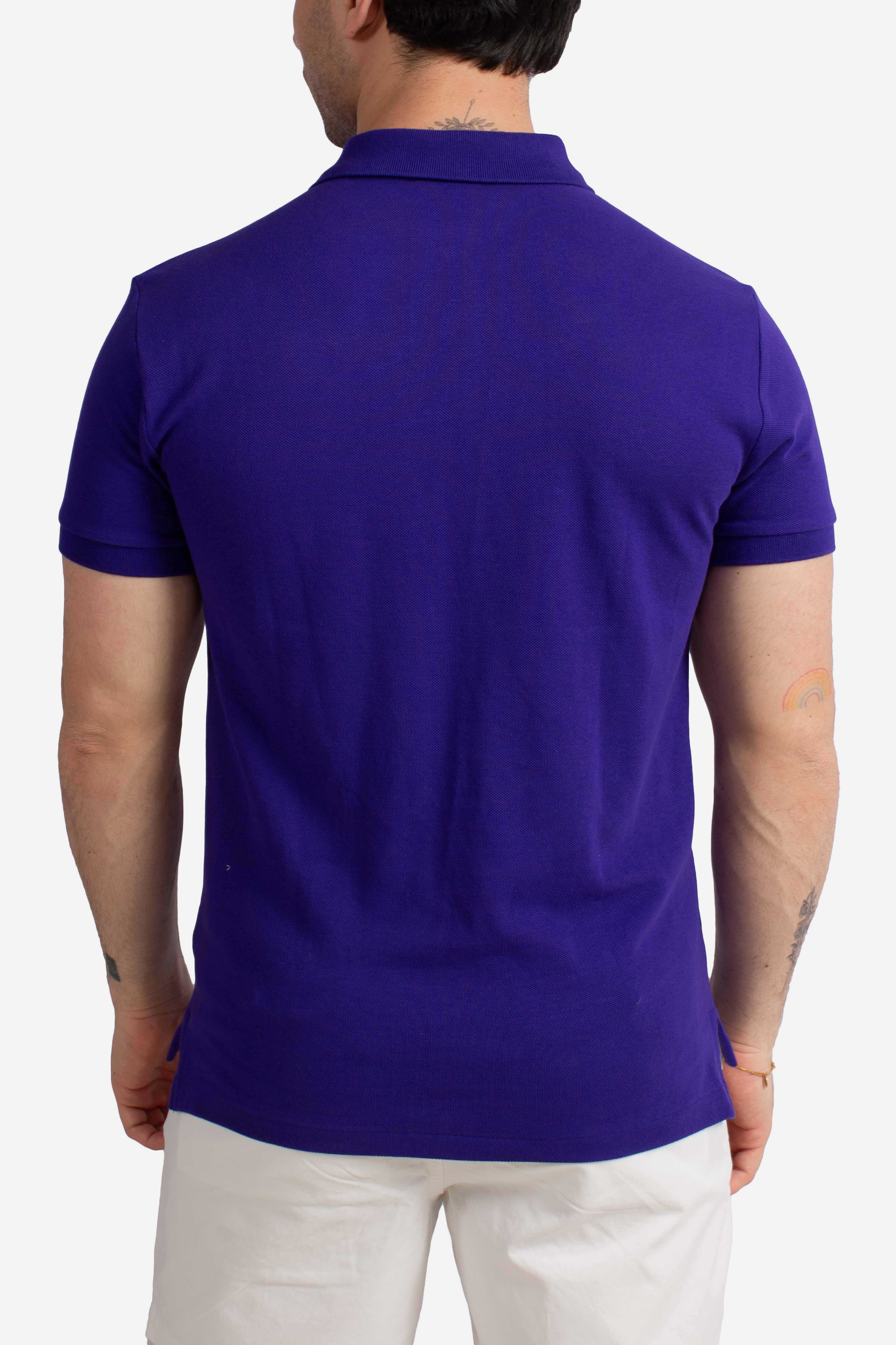 Polo iconica in piqué Custom Slim-Fit purple