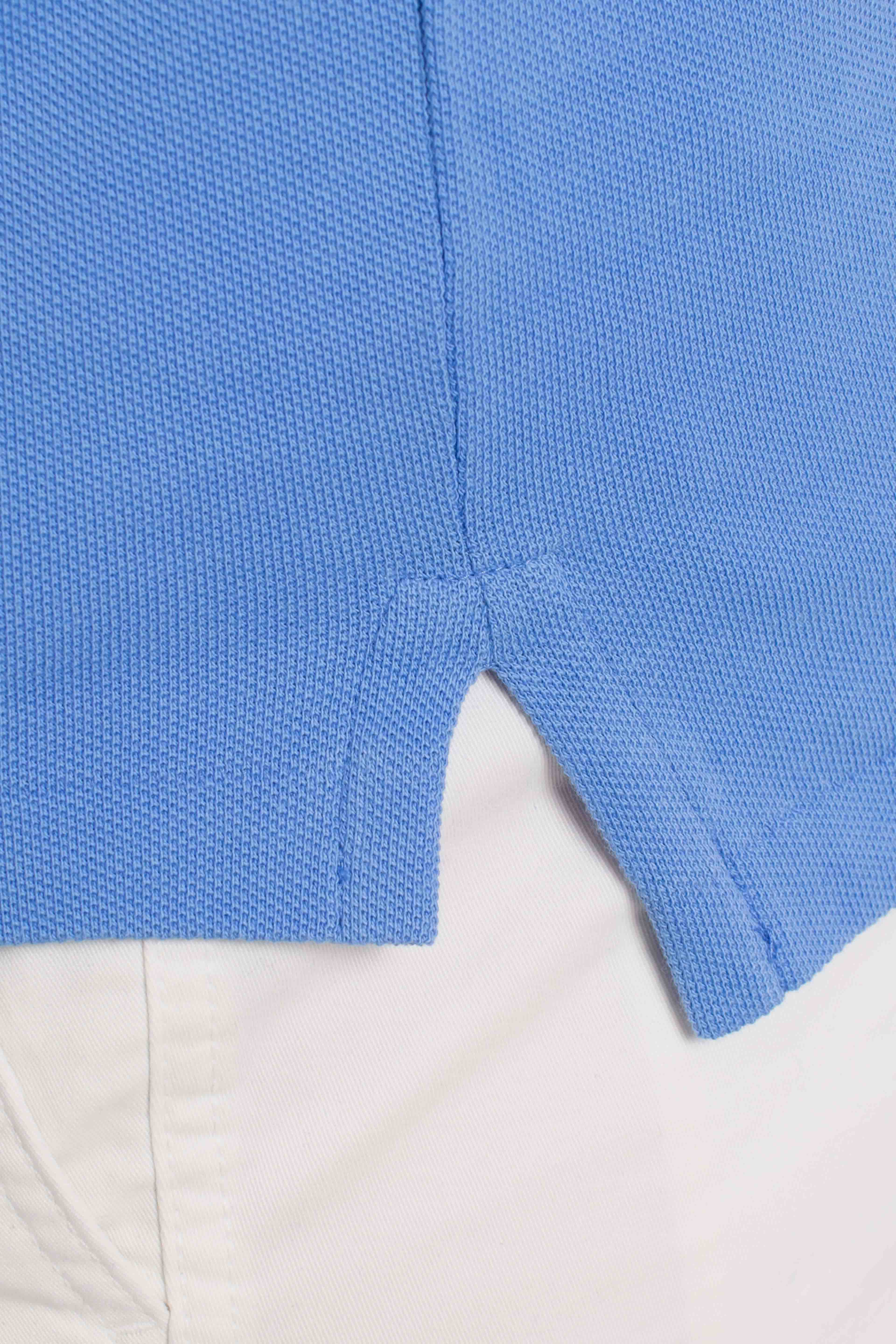 Polo iconica in piqué Custom Slim-Fit core replen blue