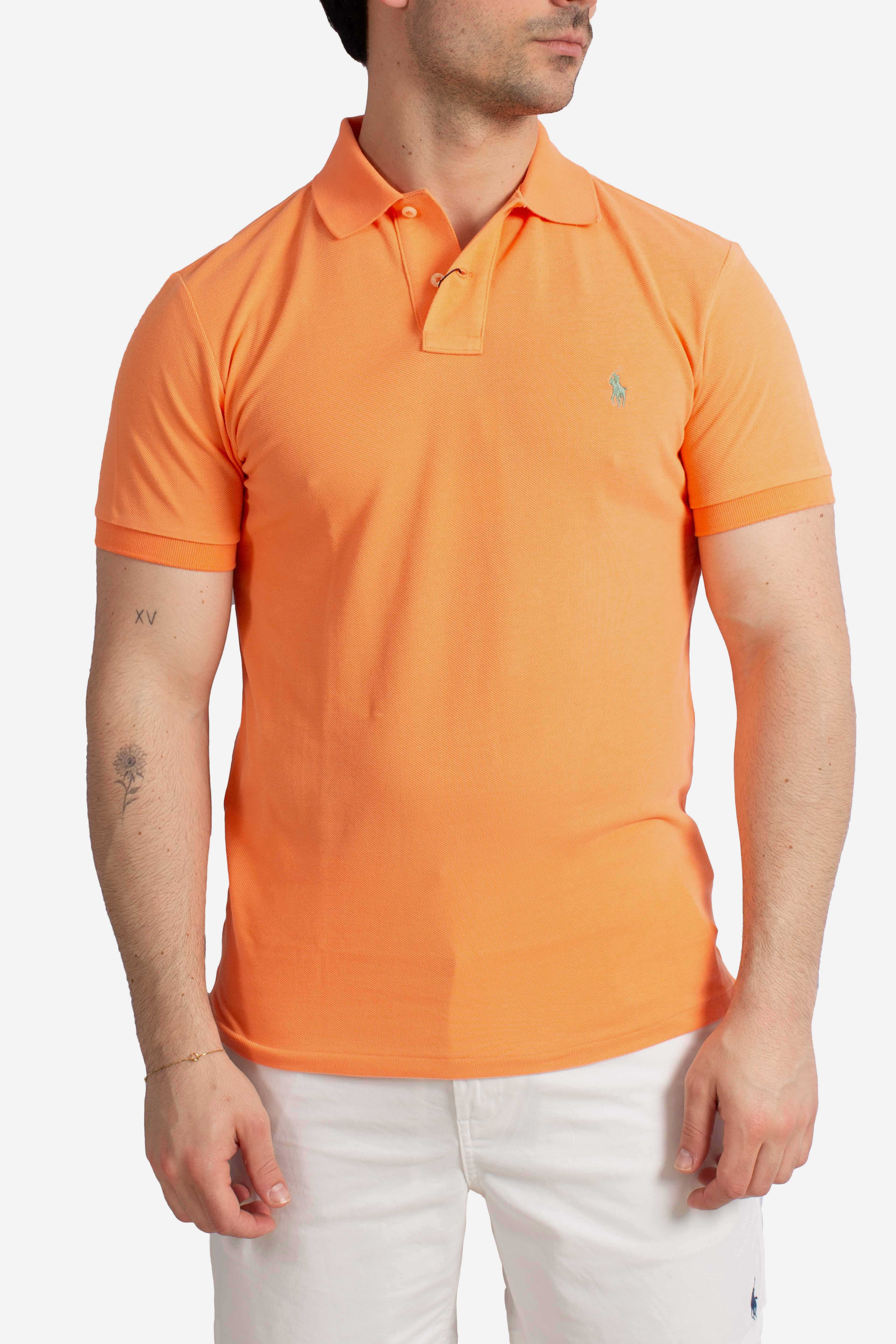Polo iconica in piqué Custom Slim-Fit orange