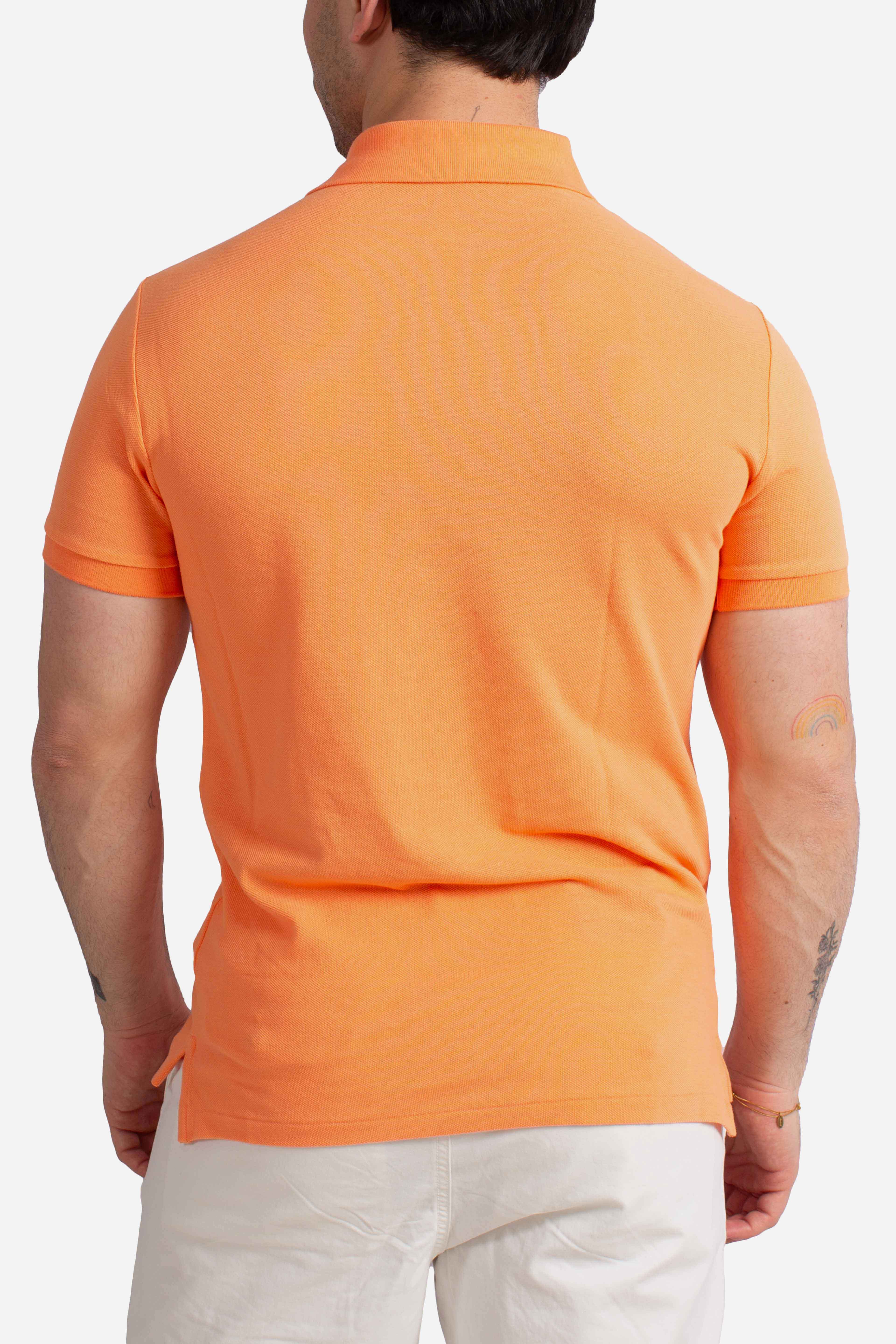 Polo iconica in piqué Custom Slim-Fit orange