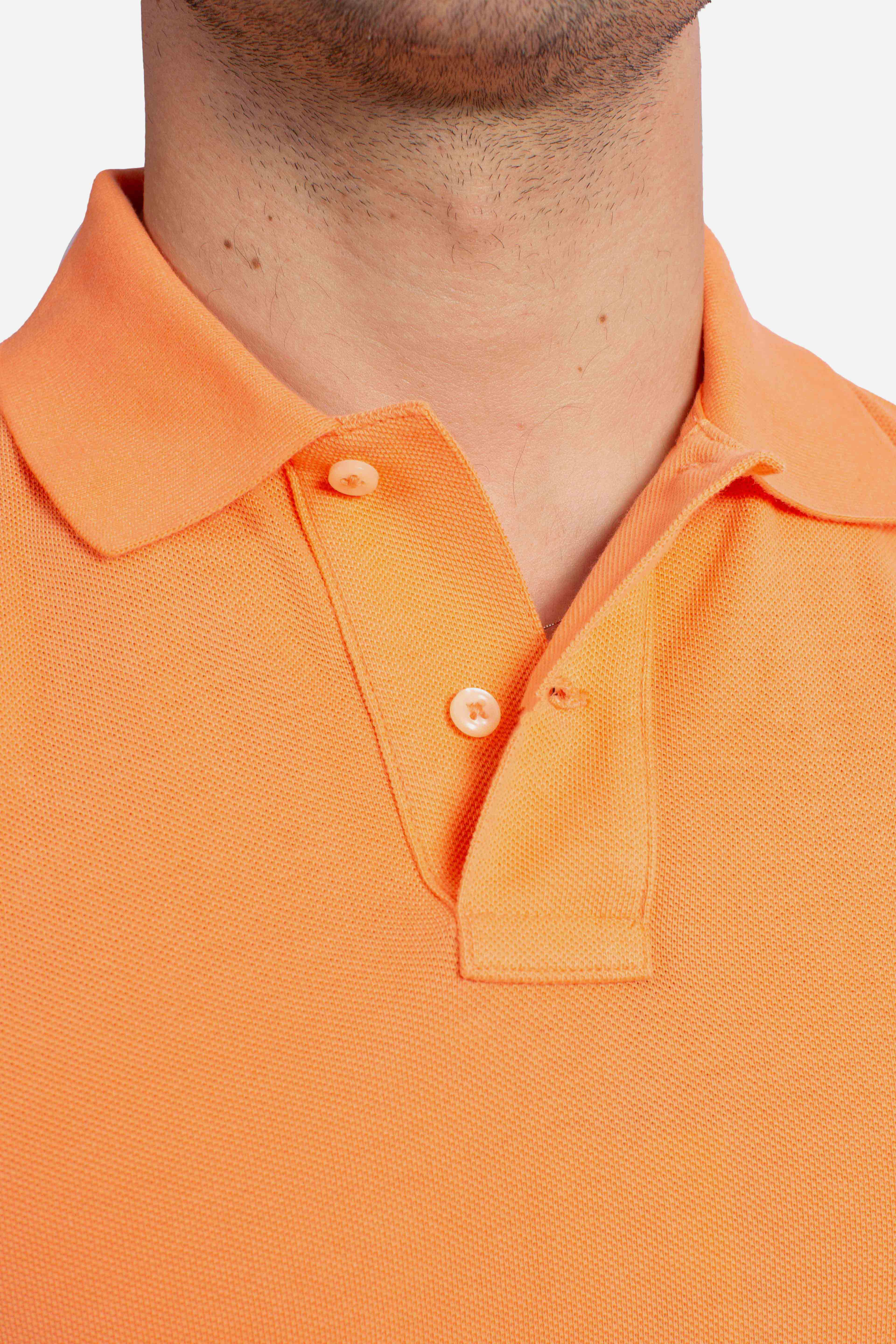 Polo iconica in piqué Custom Slim-Fit orange