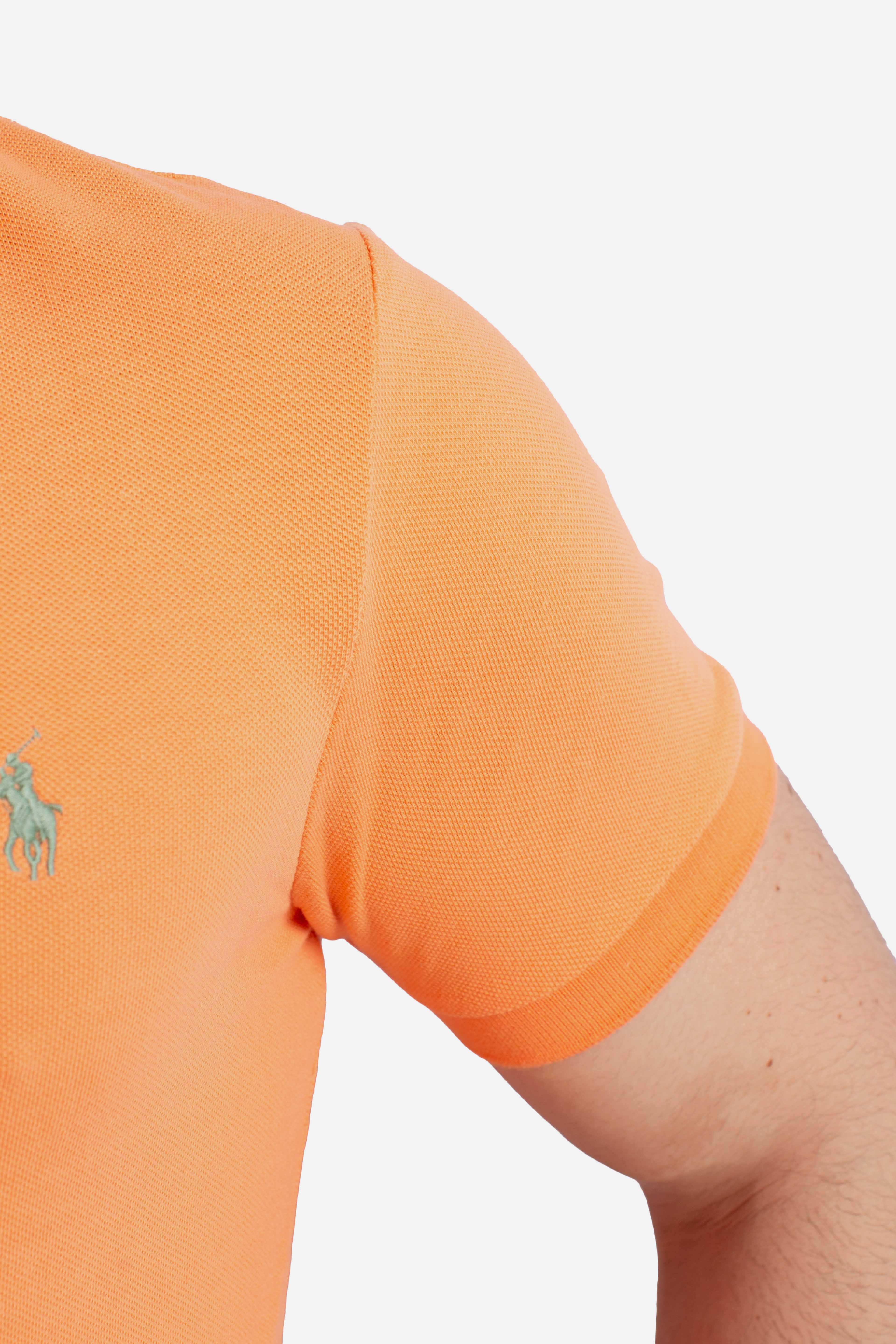 Polo iconica in piqué Custom Slim-Fit orange