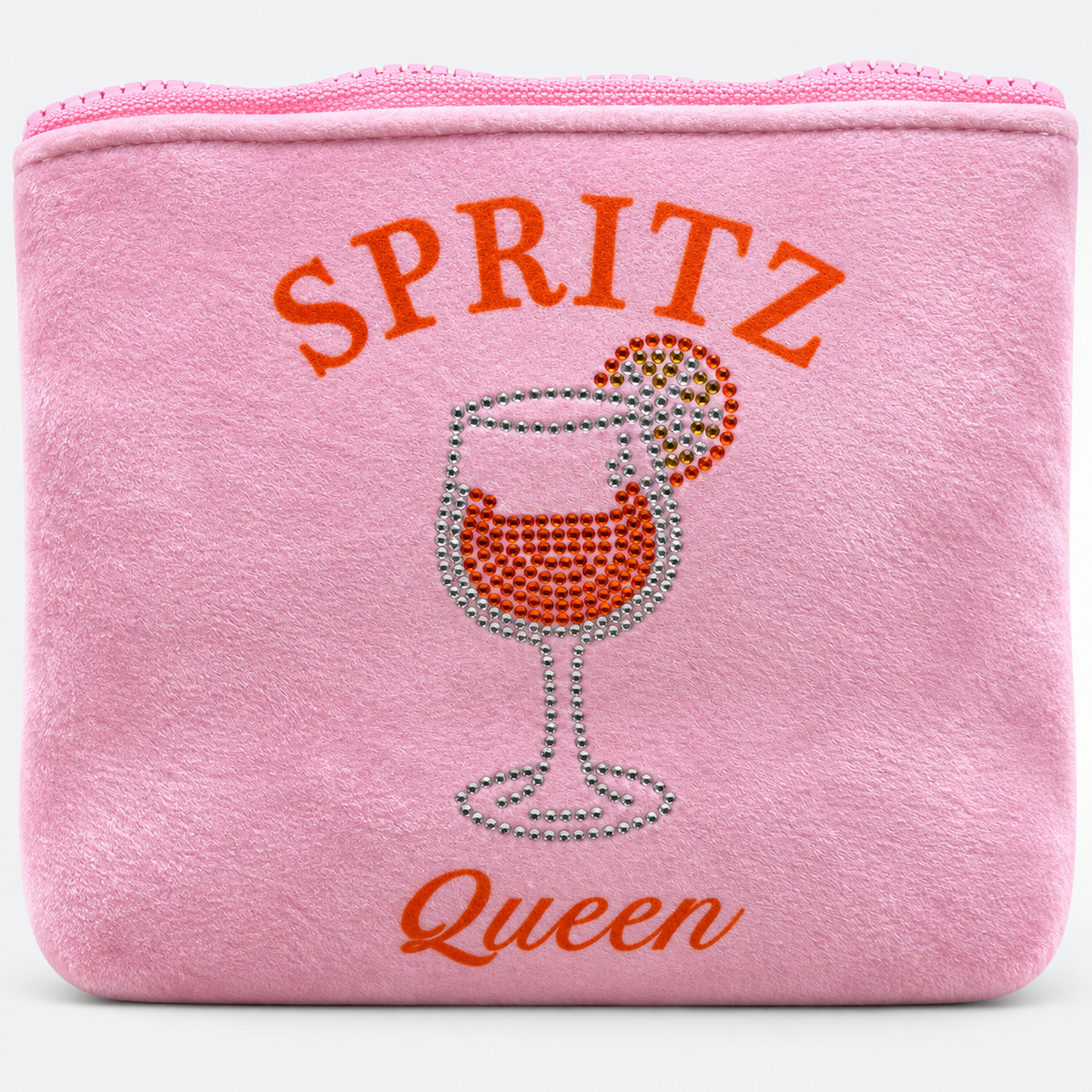 MC2 Saint Barth Pochette Donna Aline Rosa Spritz Queen con Strass
