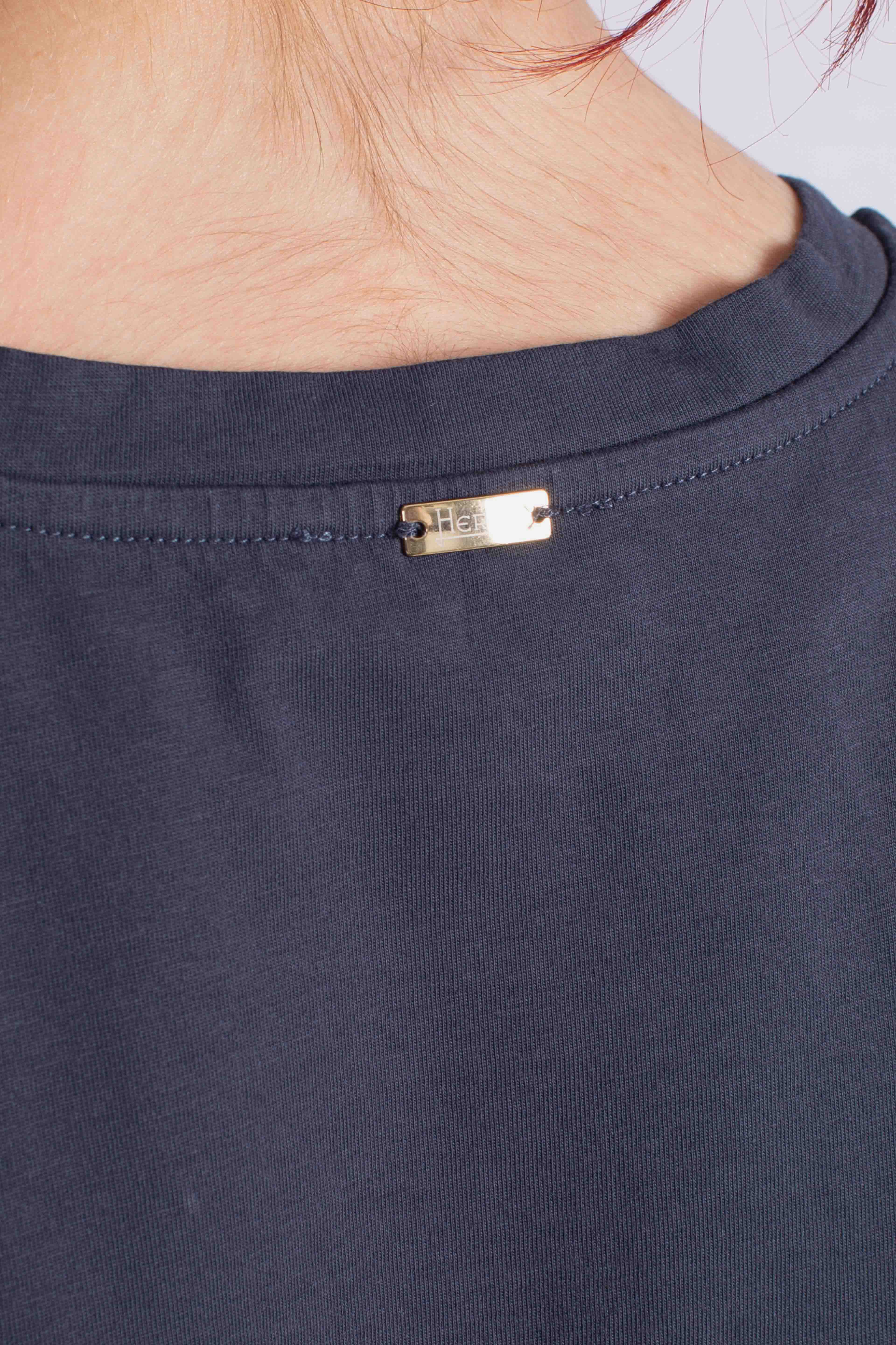 T-shirt in cotone blu navy