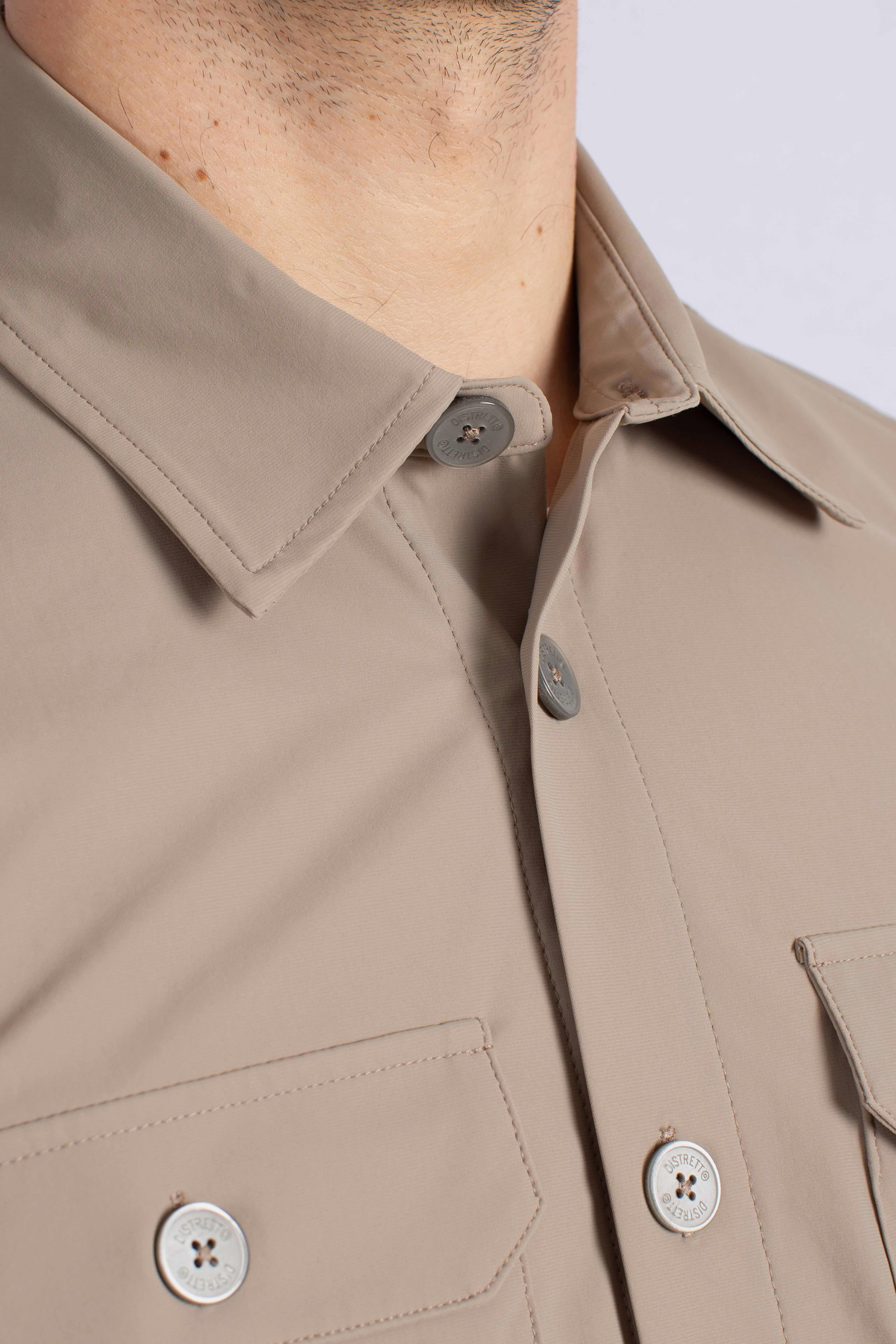 Giacca camicia tecnica sandalo