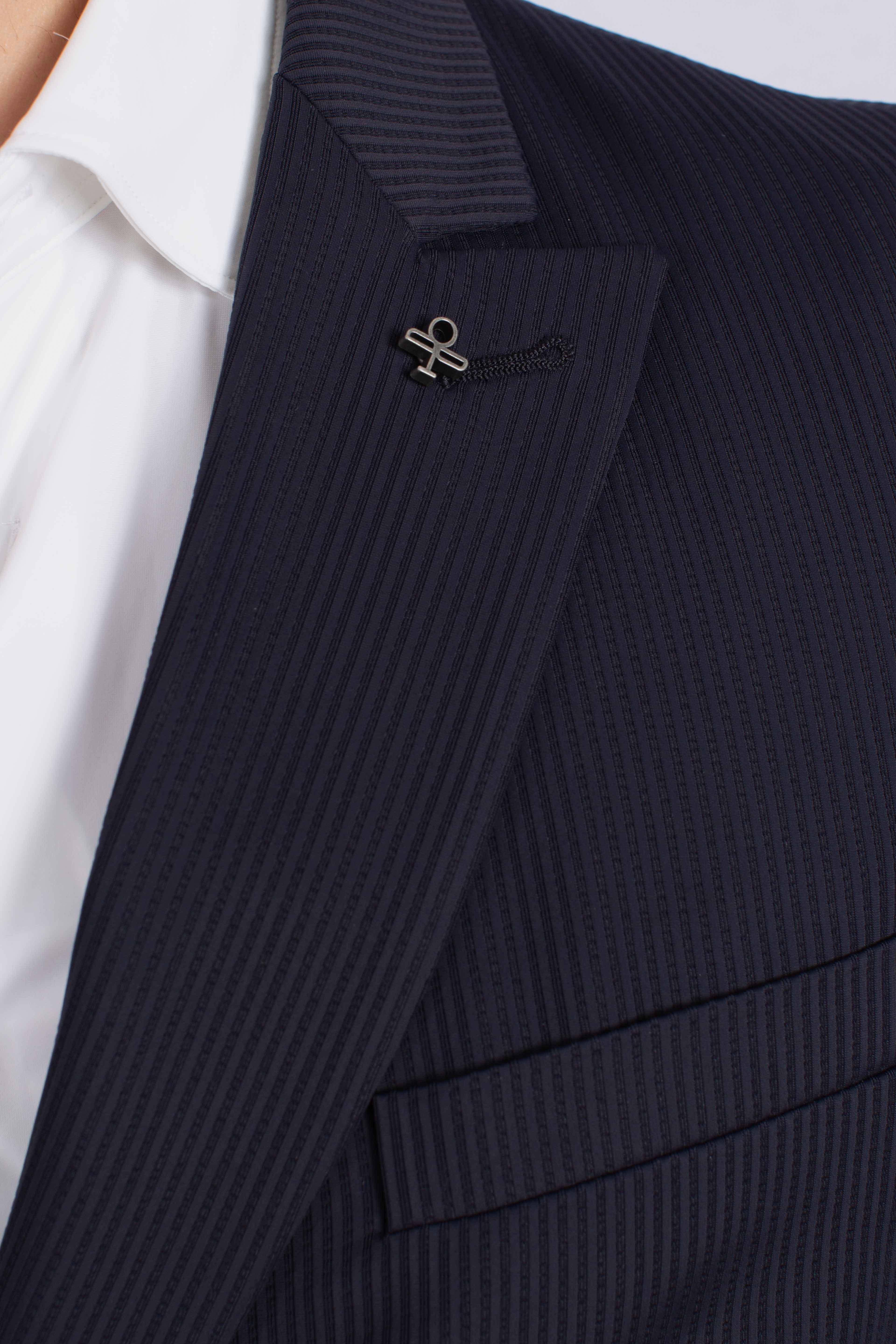 Giacca tecnica Leccio doppiopetto blu