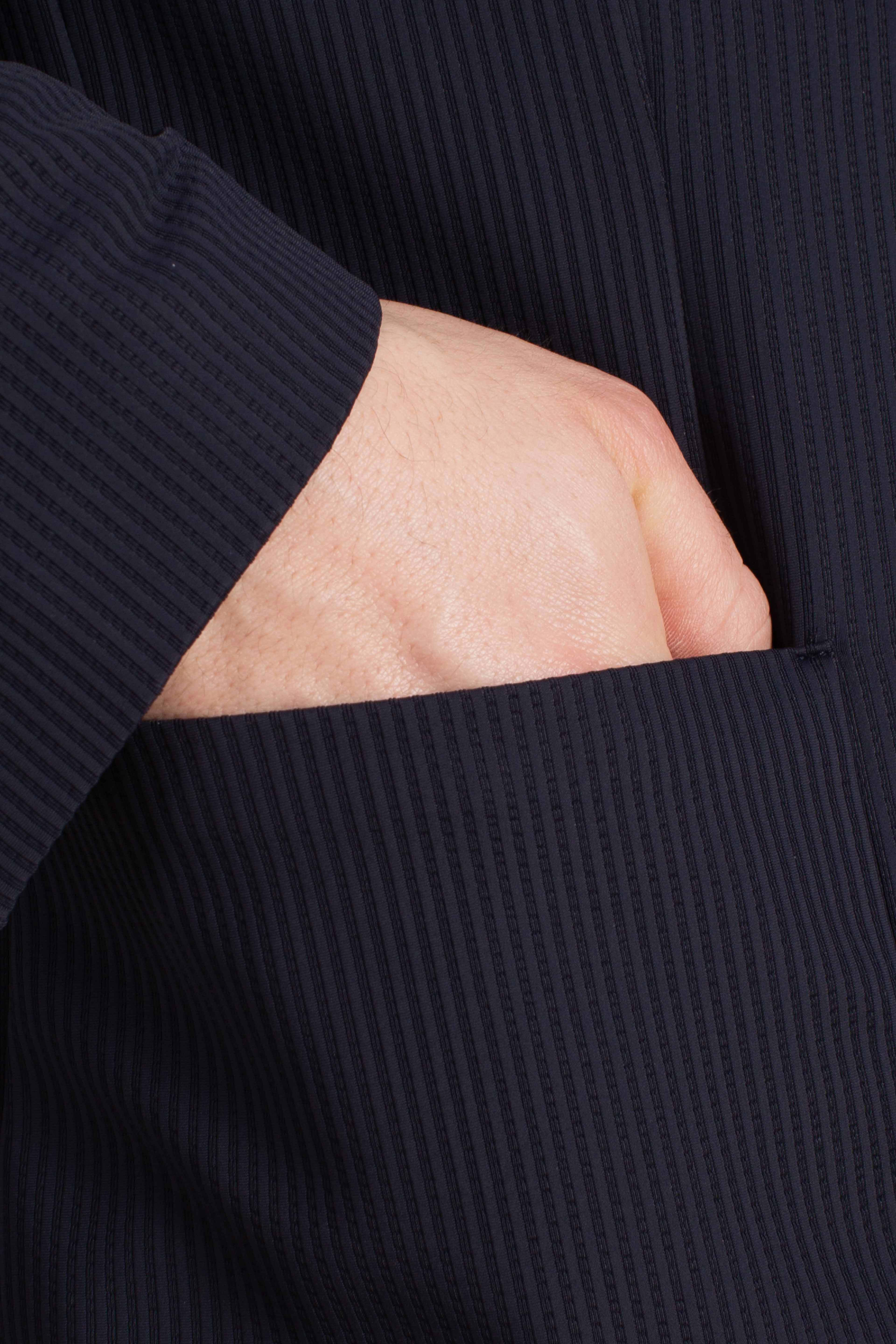 Giacca tecnica Leccio doppiopetto blu