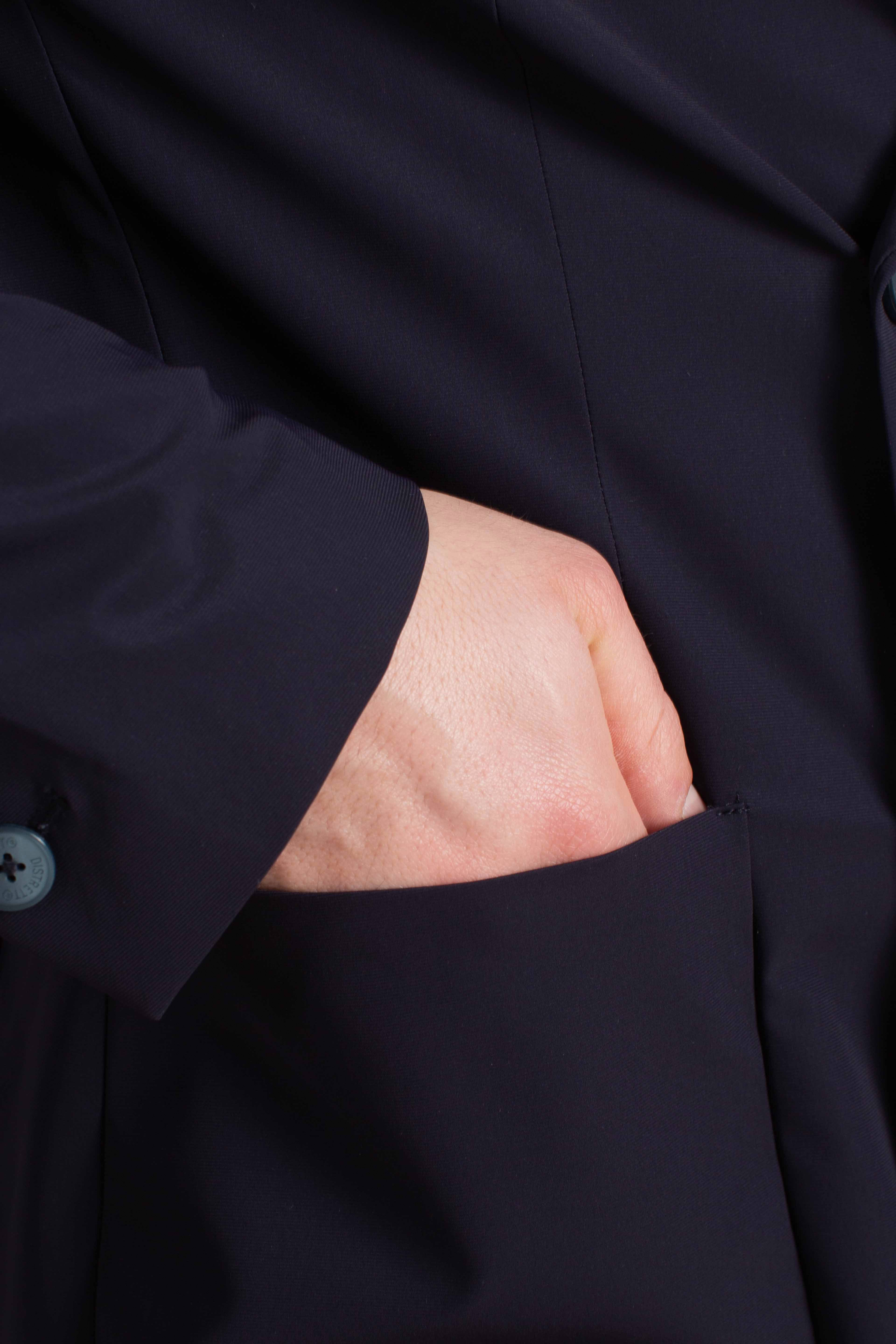 Giacca tecnica Active doppiopetto blu