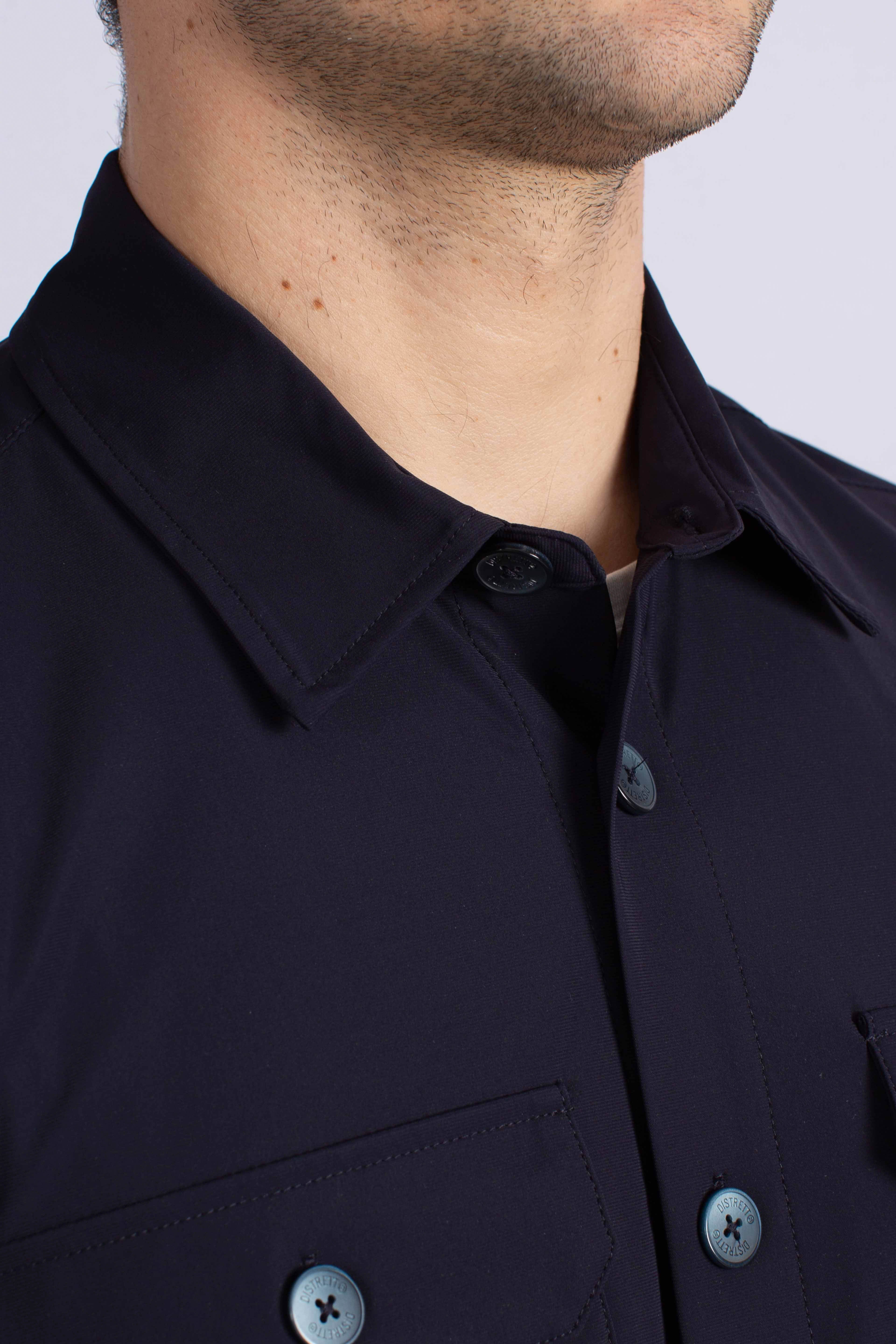 Giacca camicia tecnica blu