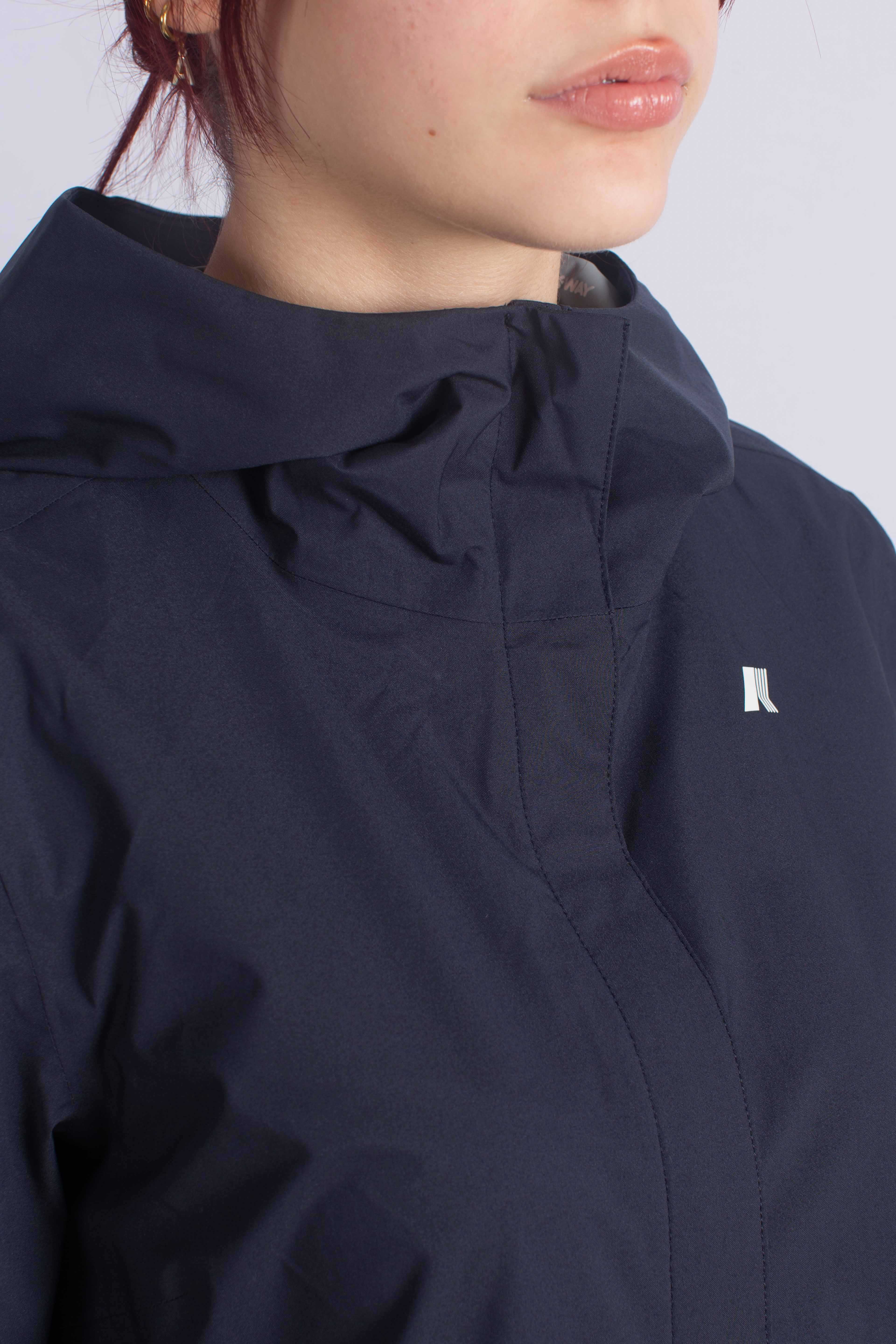 Giacca Impermeabile Slim Fit Sophie stretch dot blue depth