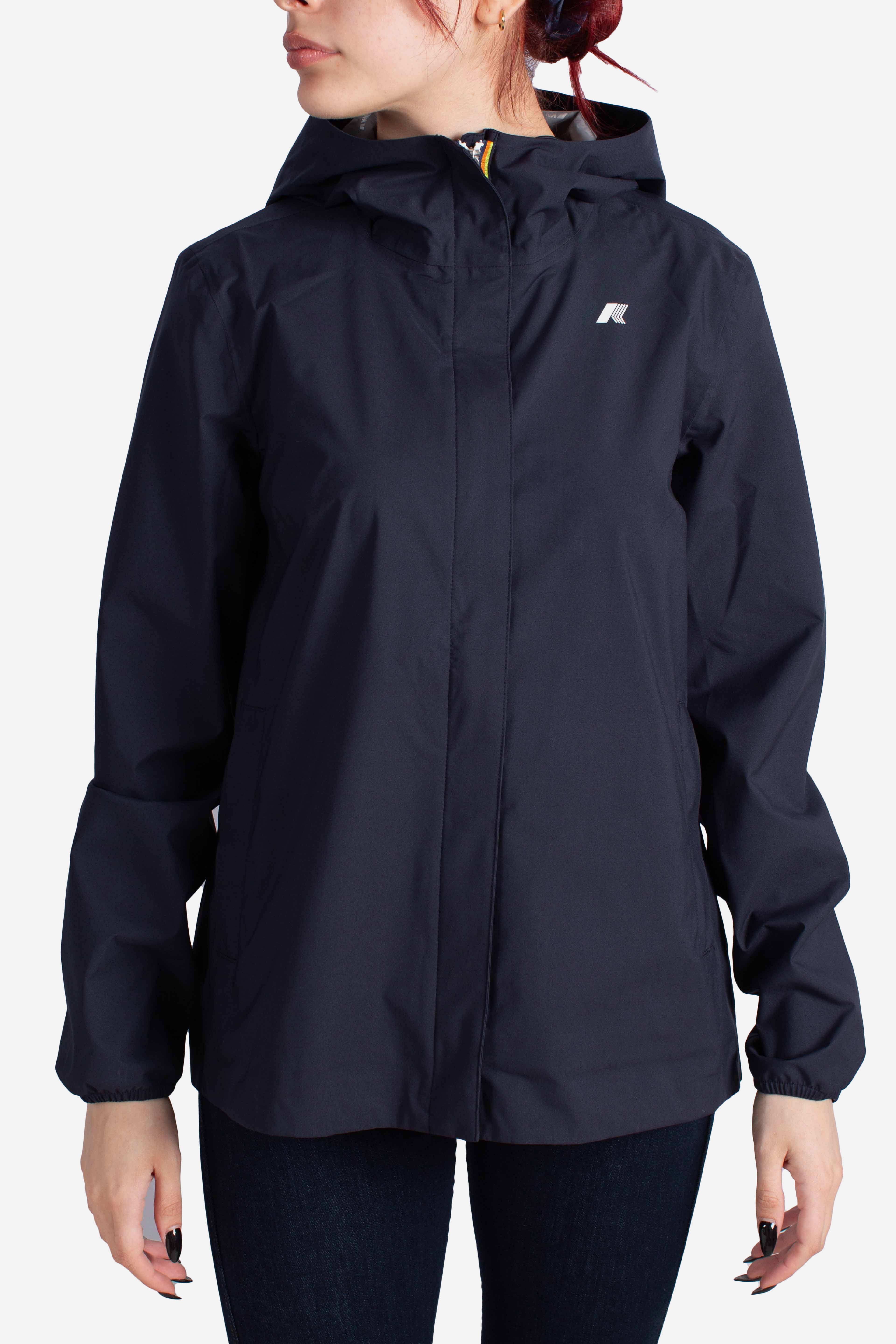 Giacca Impermeabile Marguerite Stretch dot blue depth