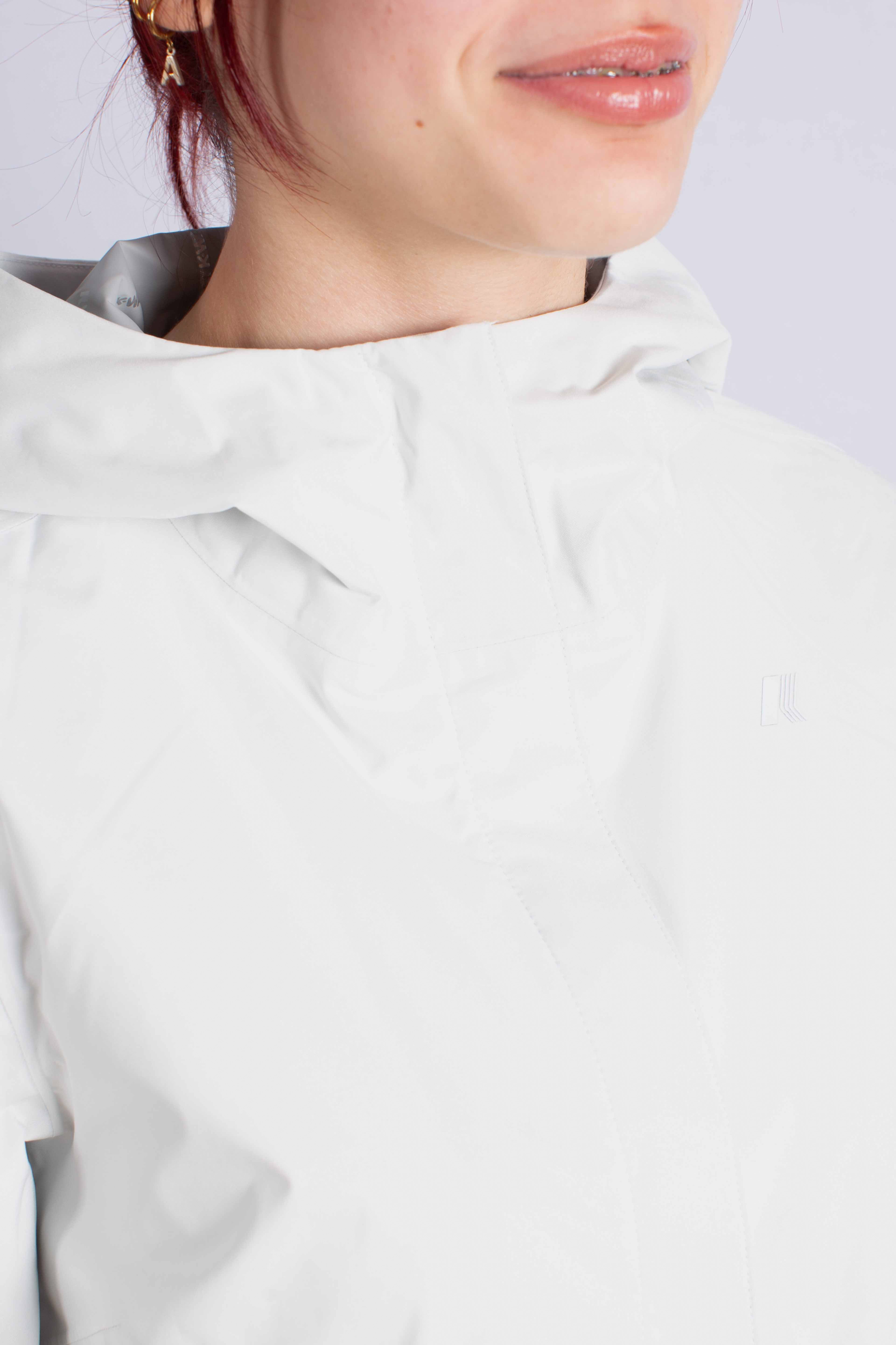 Giacca Impermeabile Marguerite stretch dot white