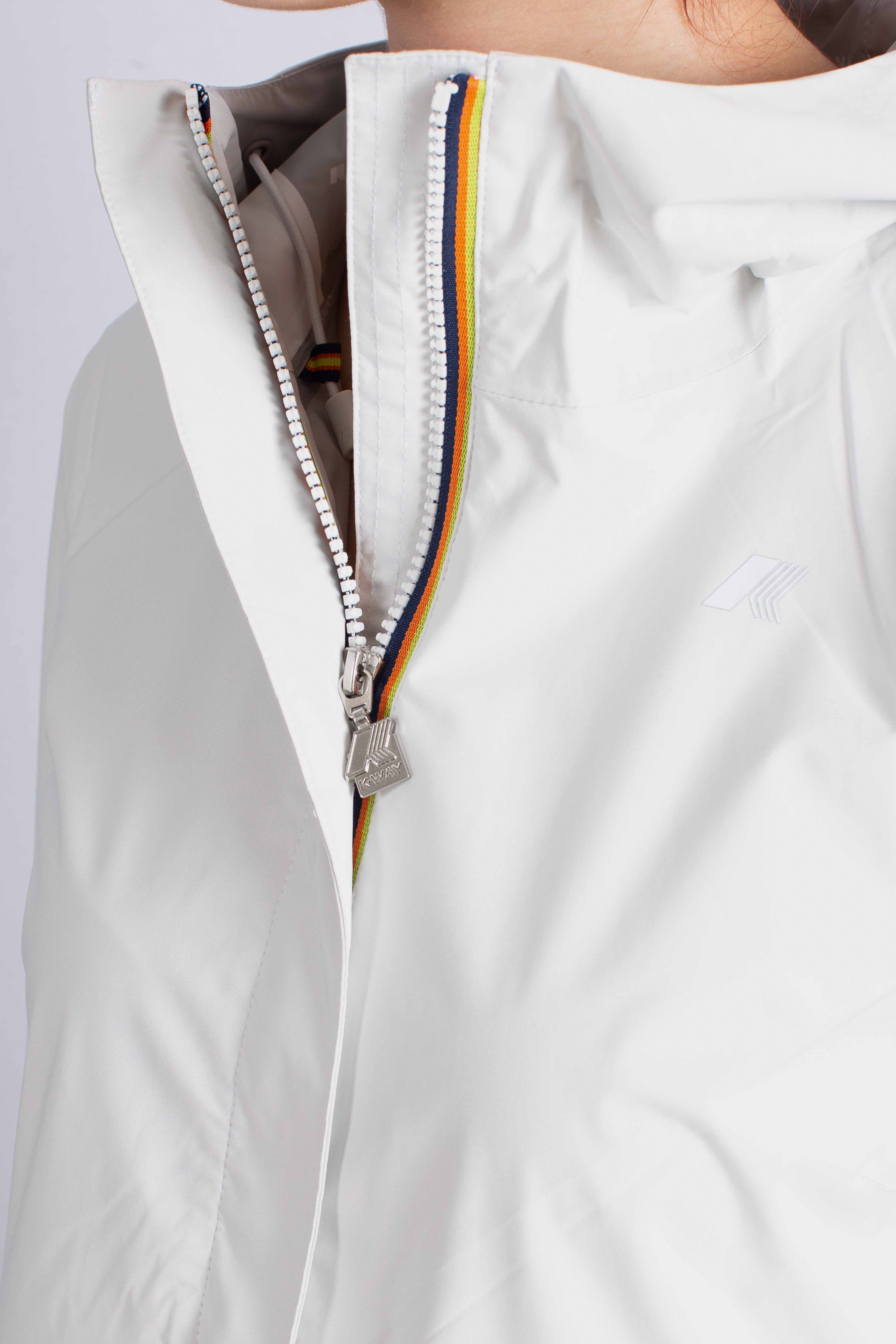 Giacca Impermeabile Marguerite stretch dot white