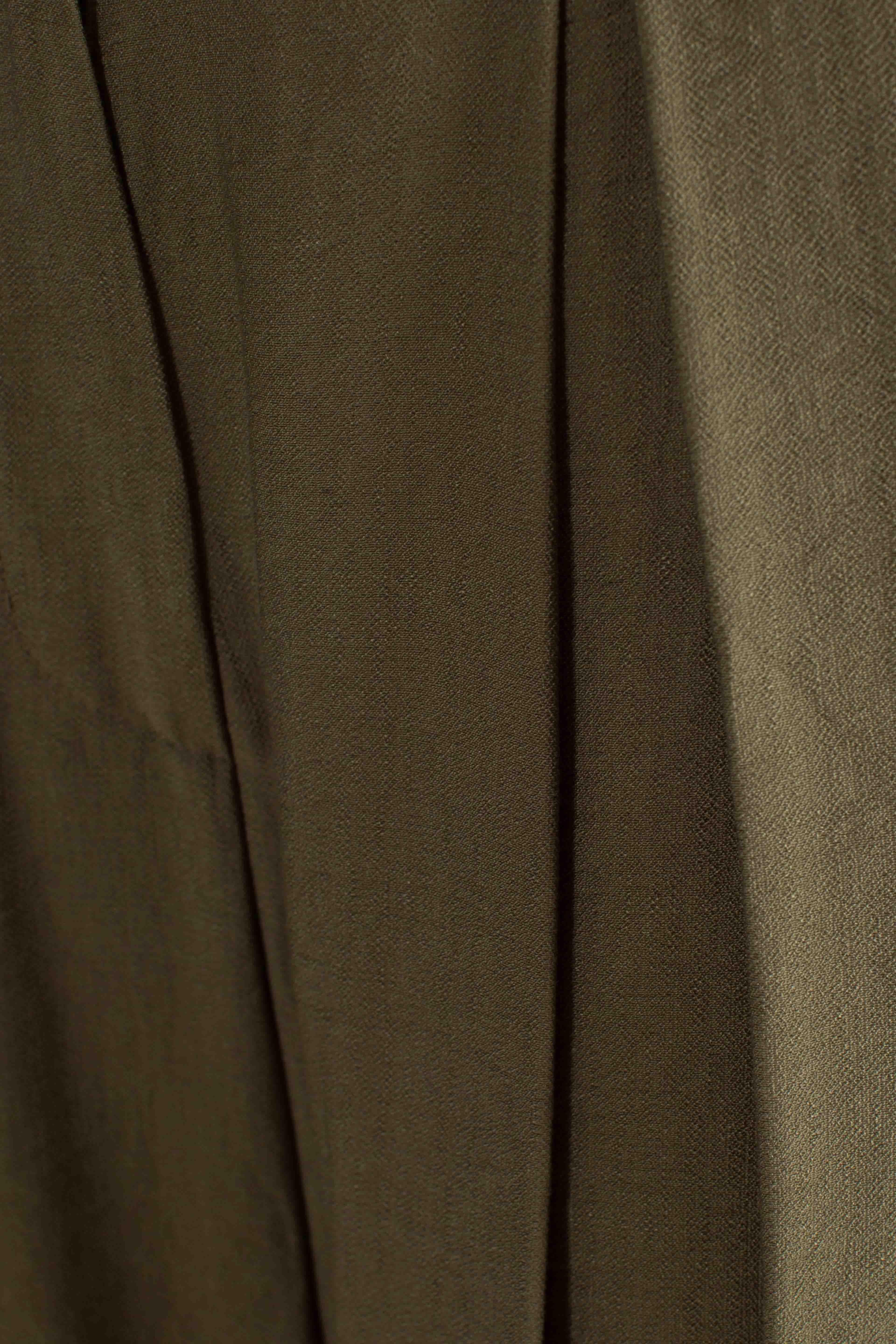 Pantalone donna verde militare a gamba ampia