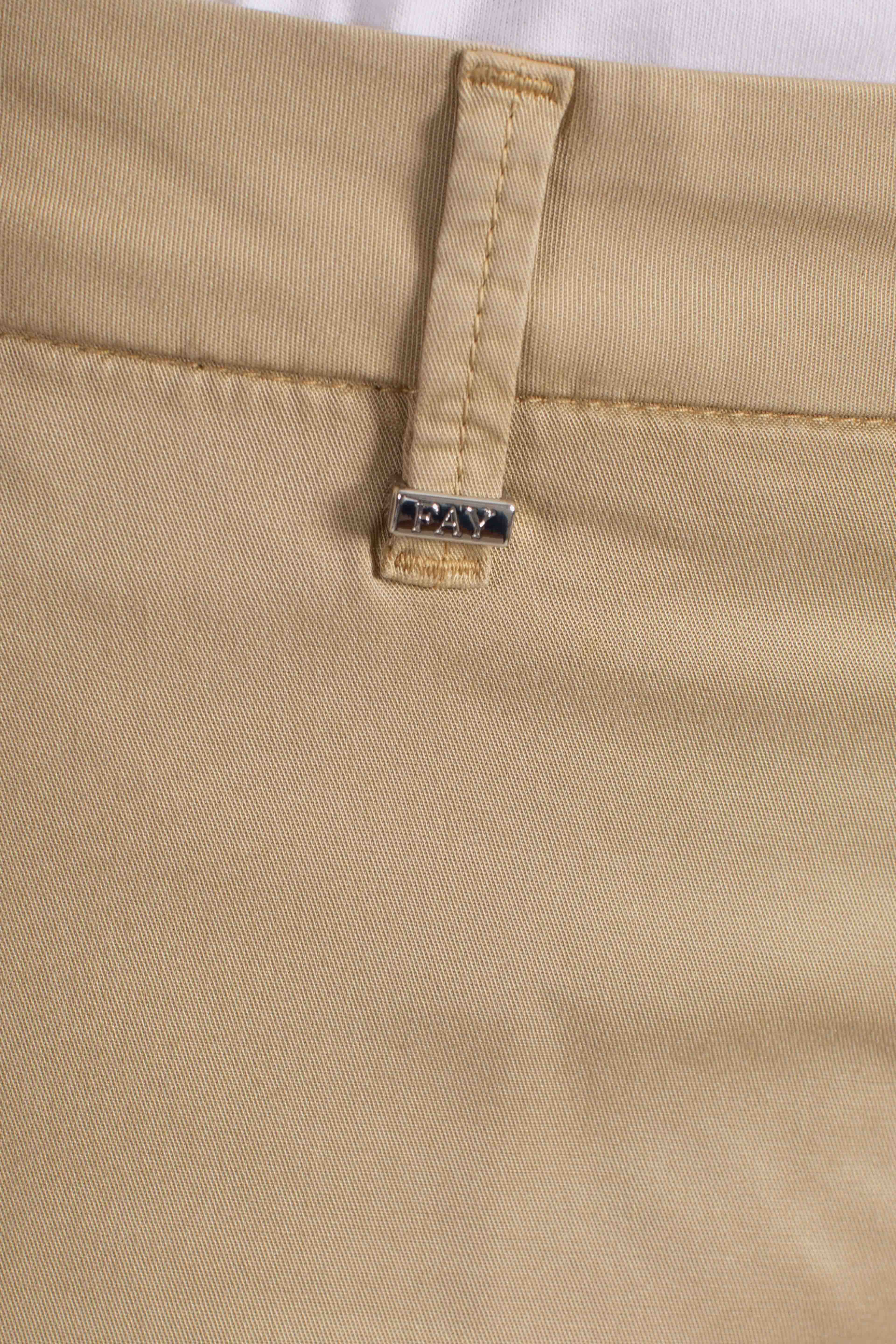 Pantaloni Slim Fit in Cotone Stretch beige