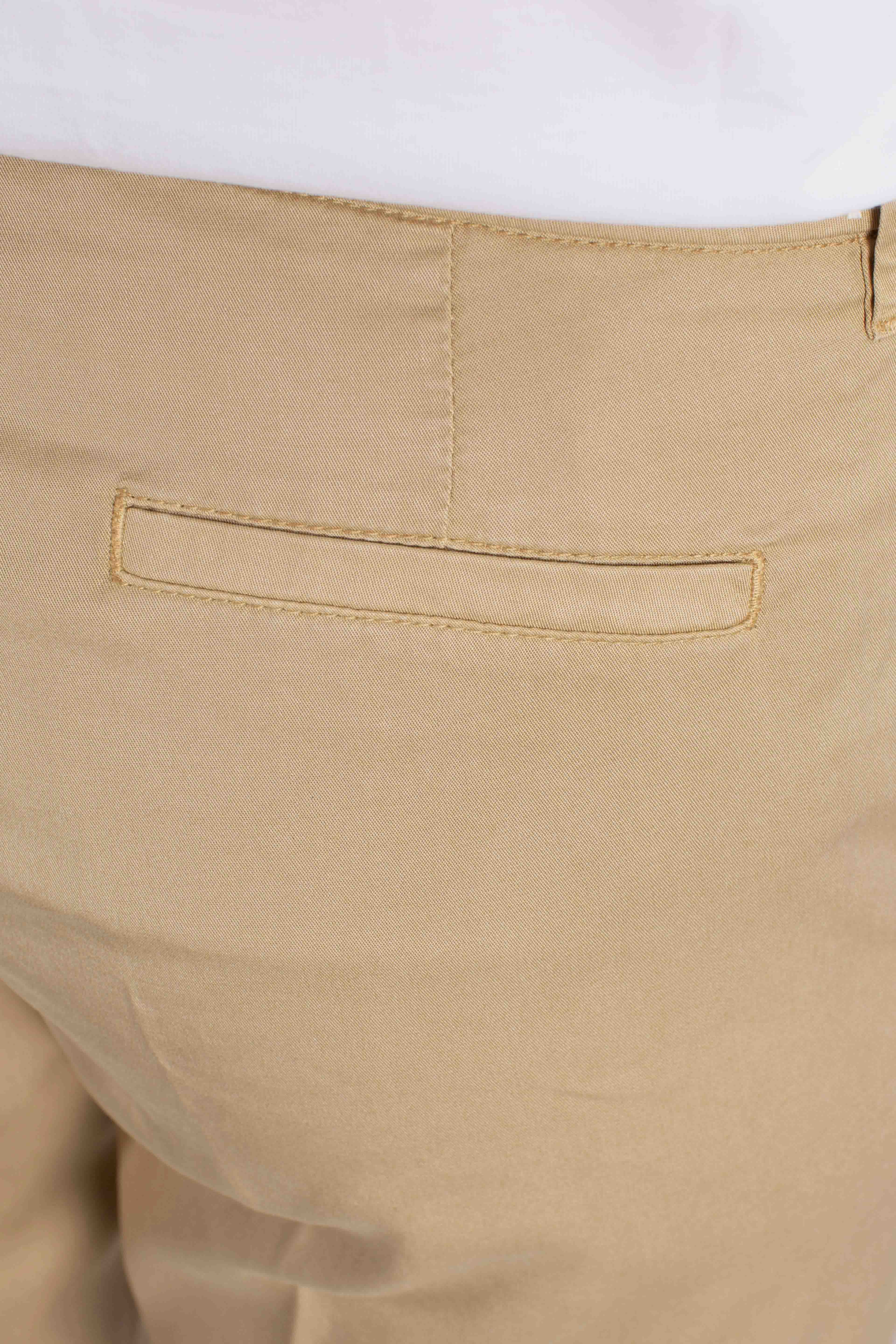 Pantaloni Slim Fit in Cotone Stretch beige