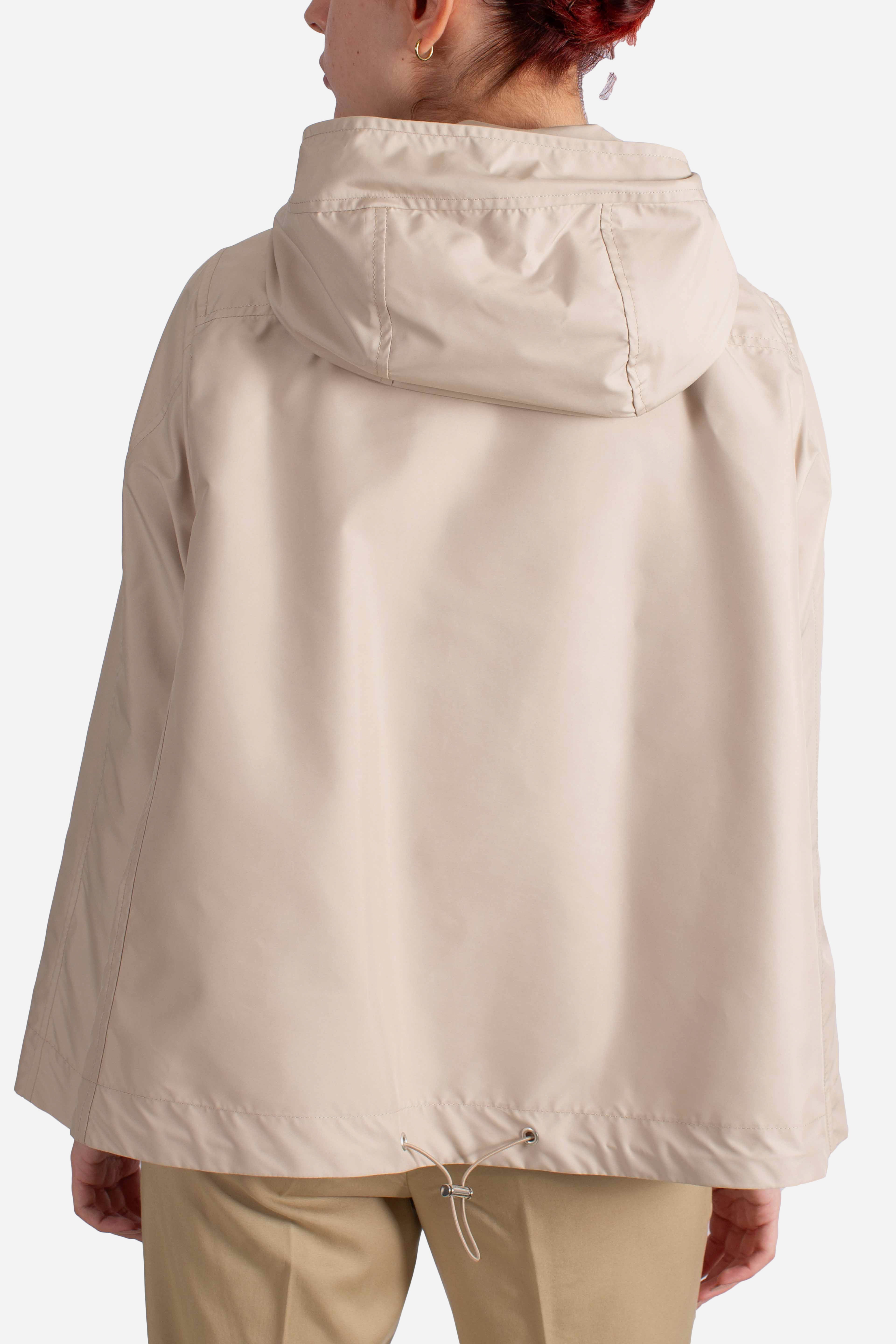 Parka Corto in Popeline Tecnico beige
