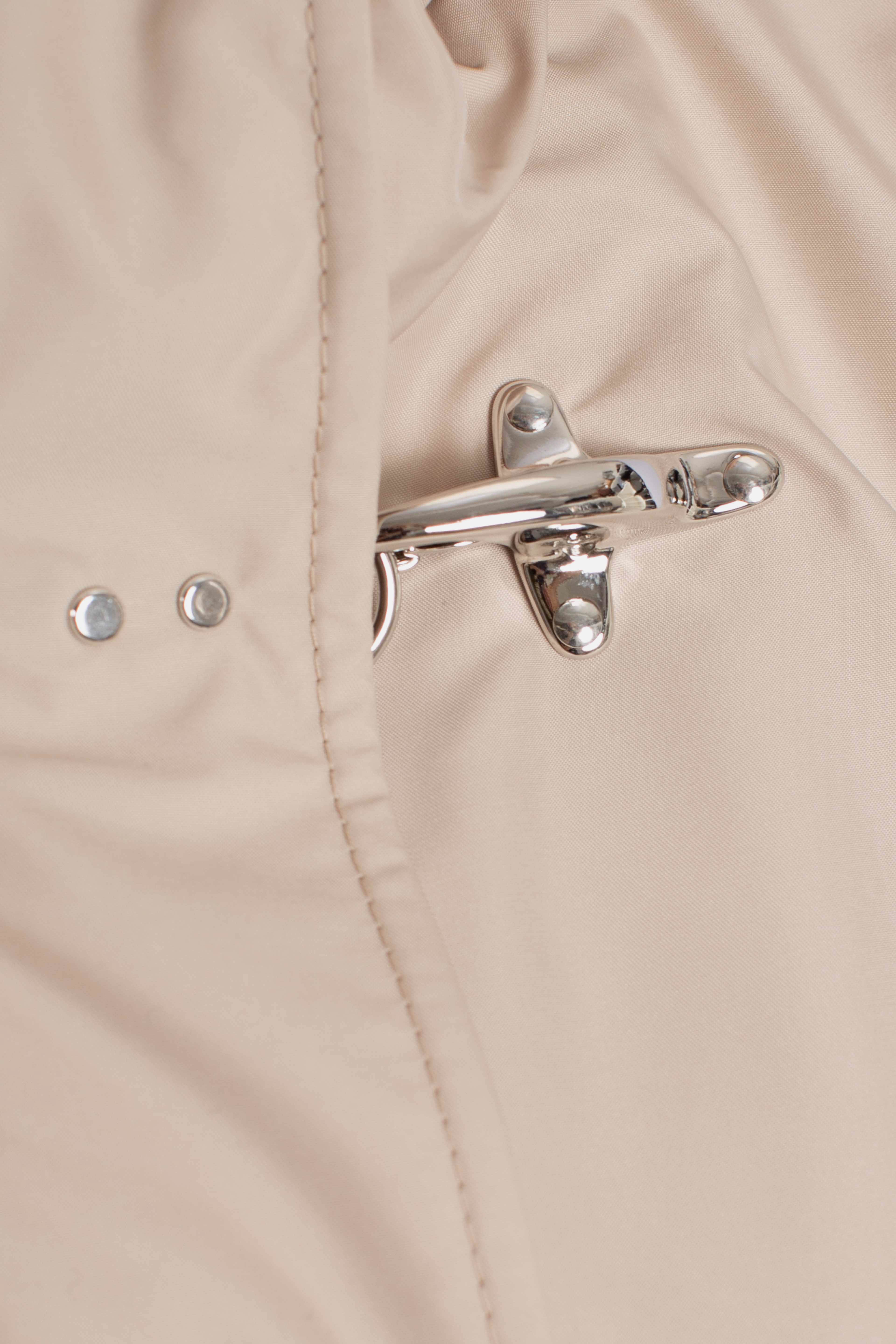 Parka Corto in Popeline Tecnico beige