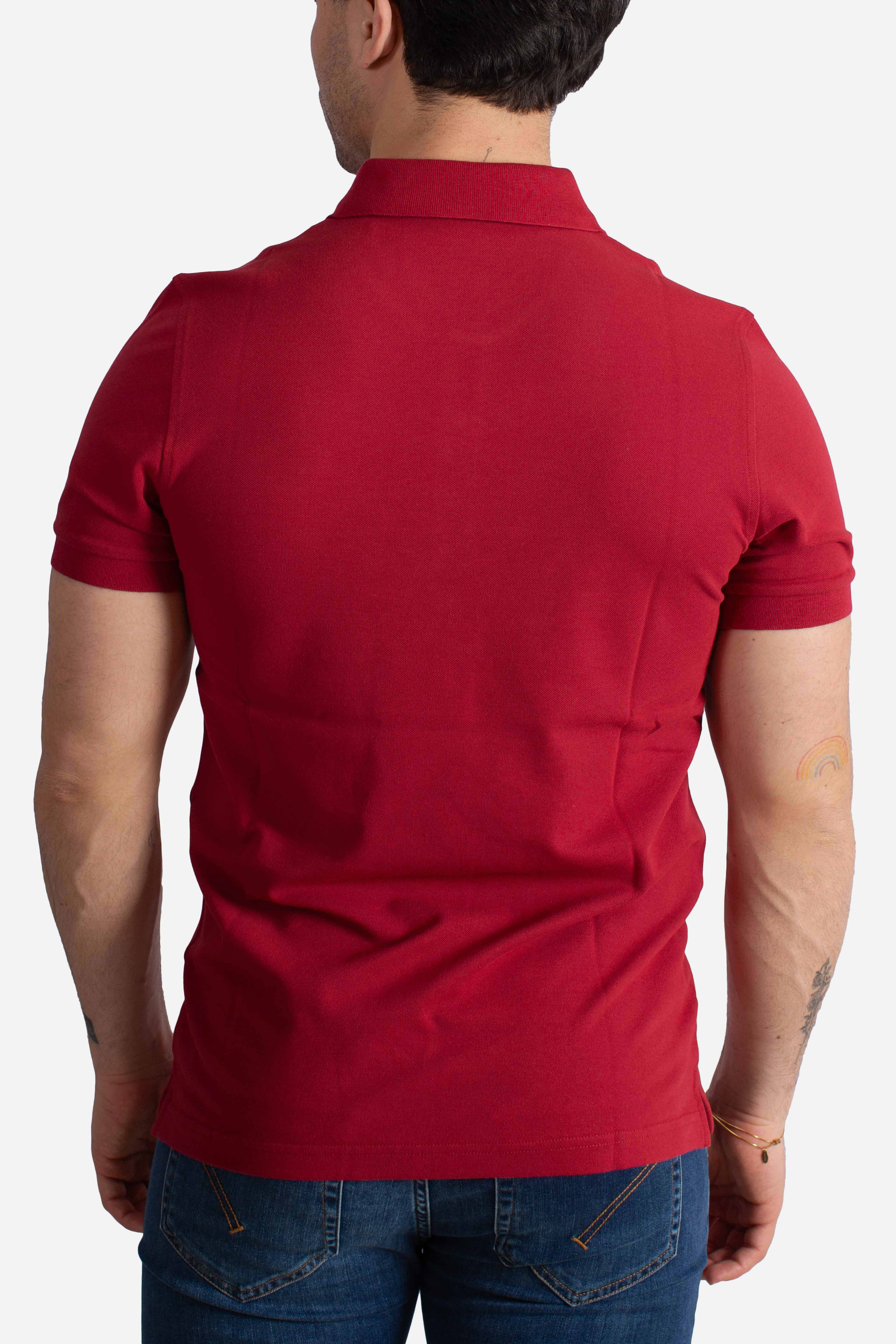 Polo Regular fit in Piquet Stretch rosso