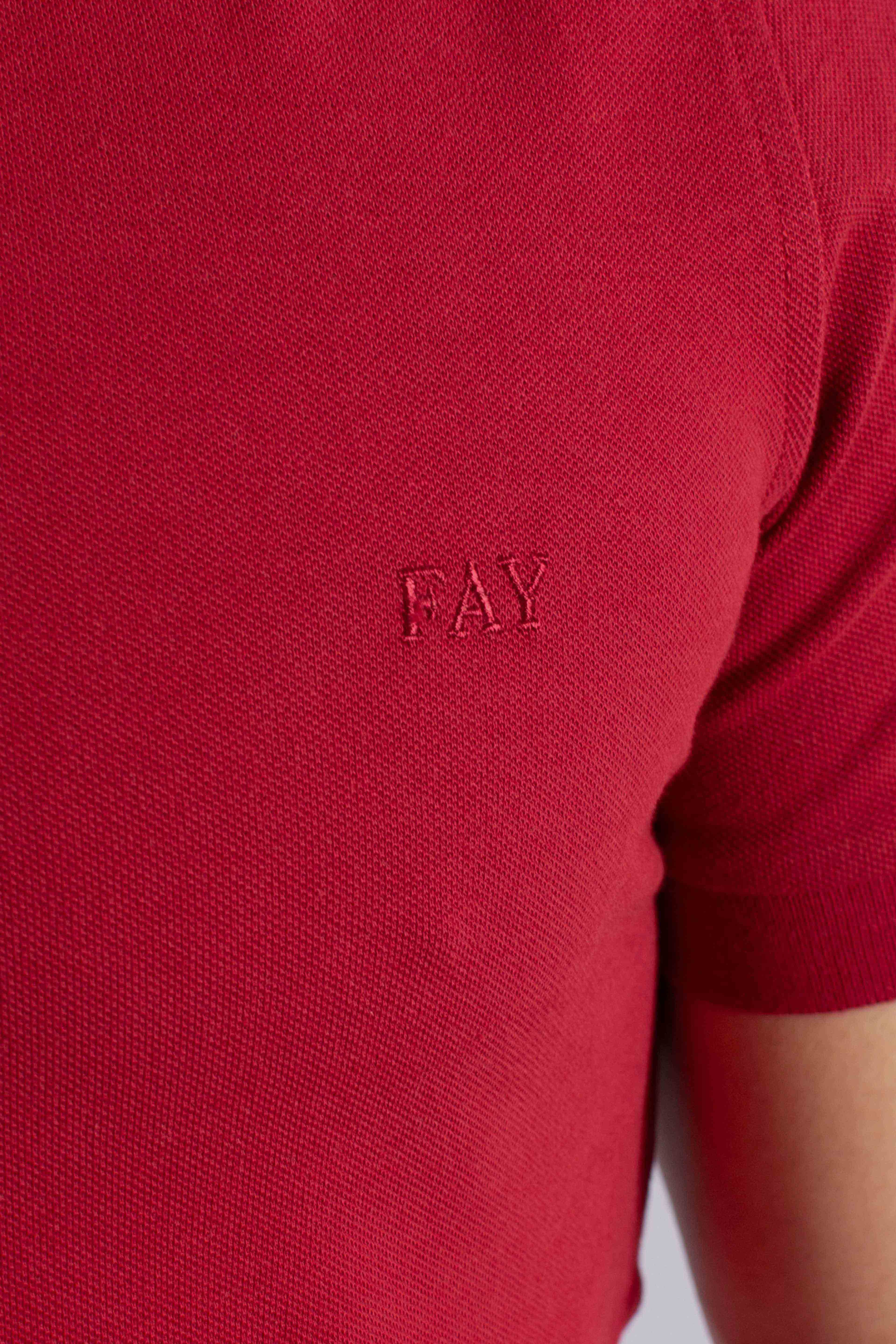 Polo Regular fit in Piquet Stretch rosso