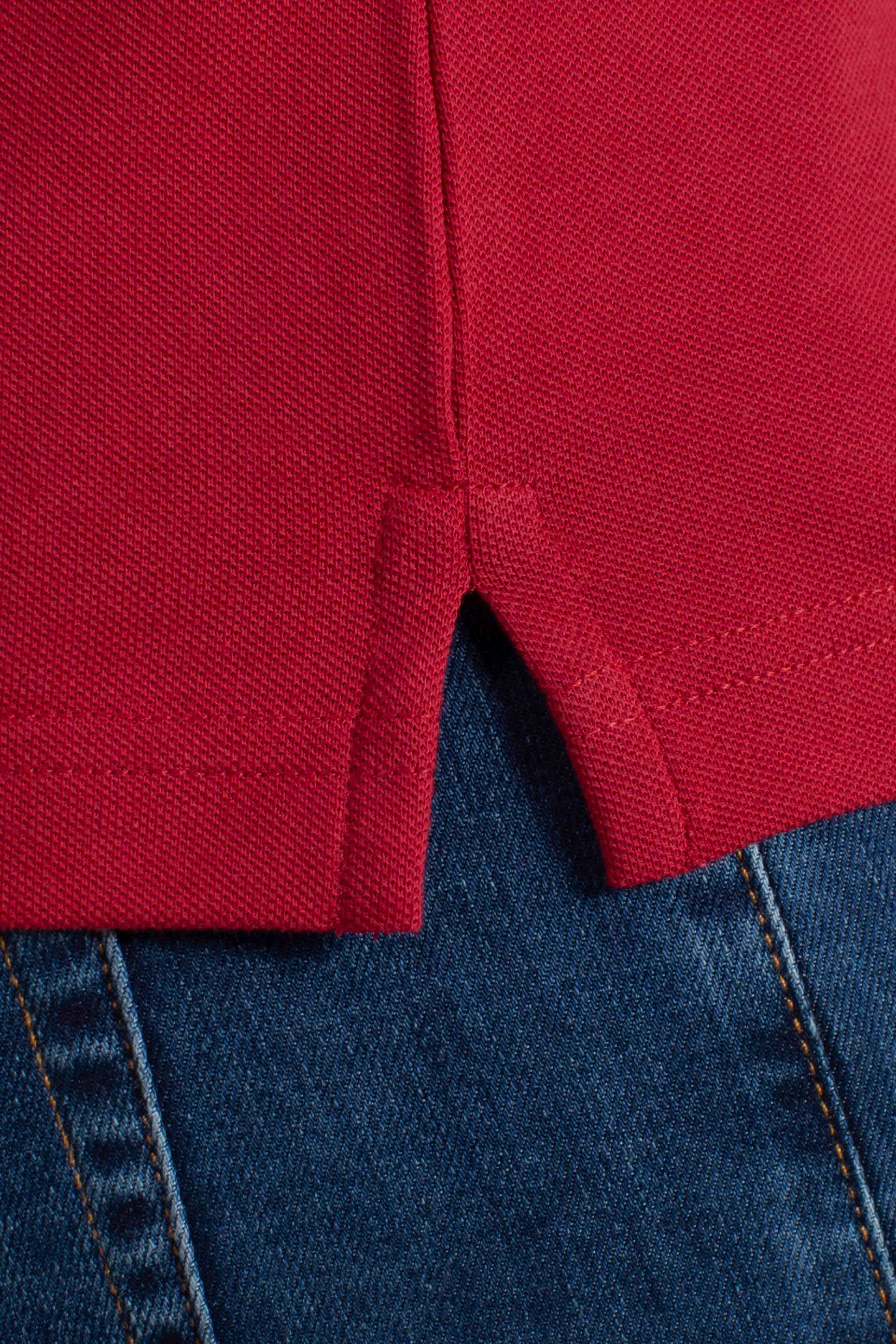 Polo Regular fit in Piquet Stretch rosso