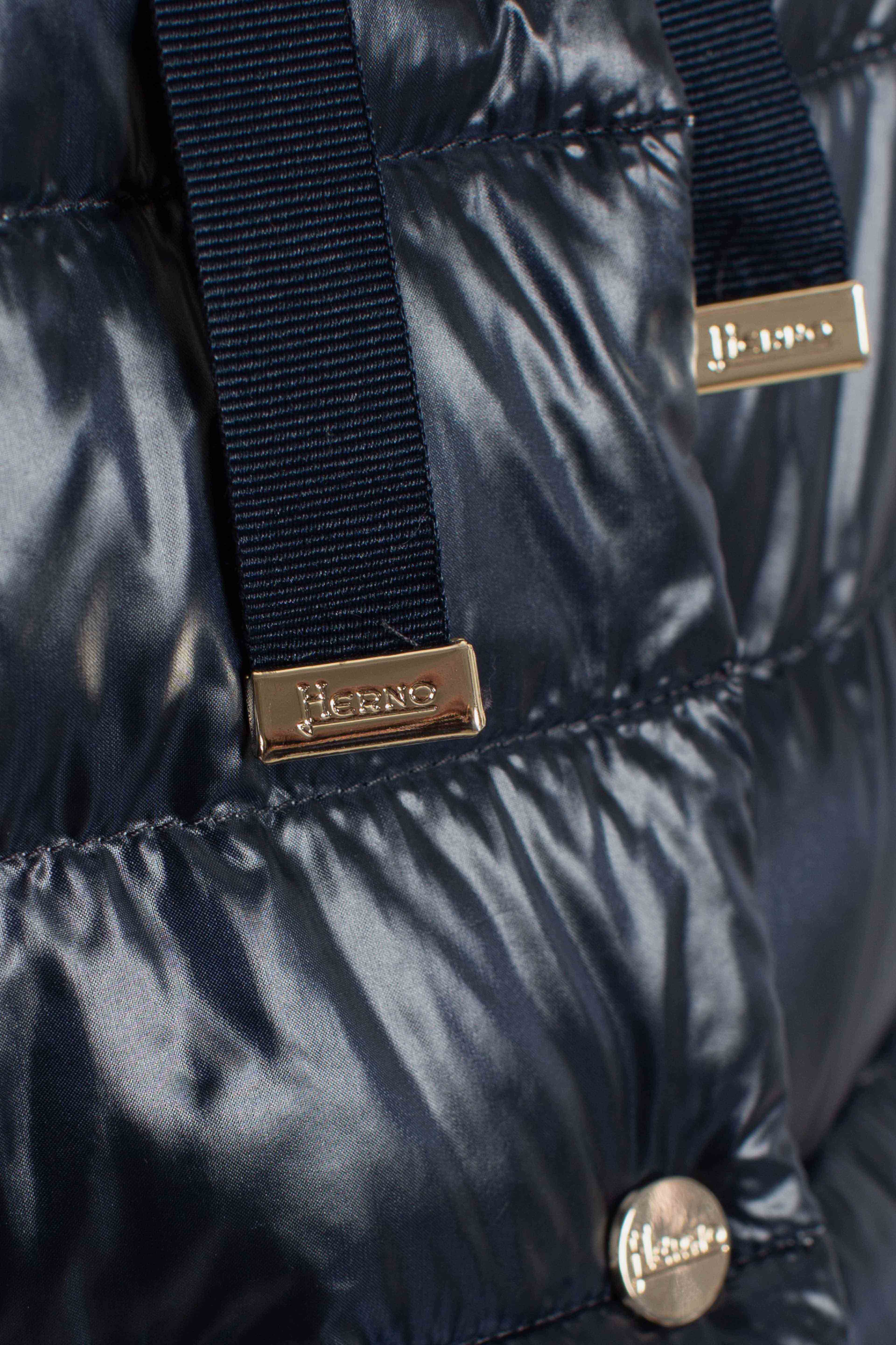 Piumino giacca donna blu celeste reversibile