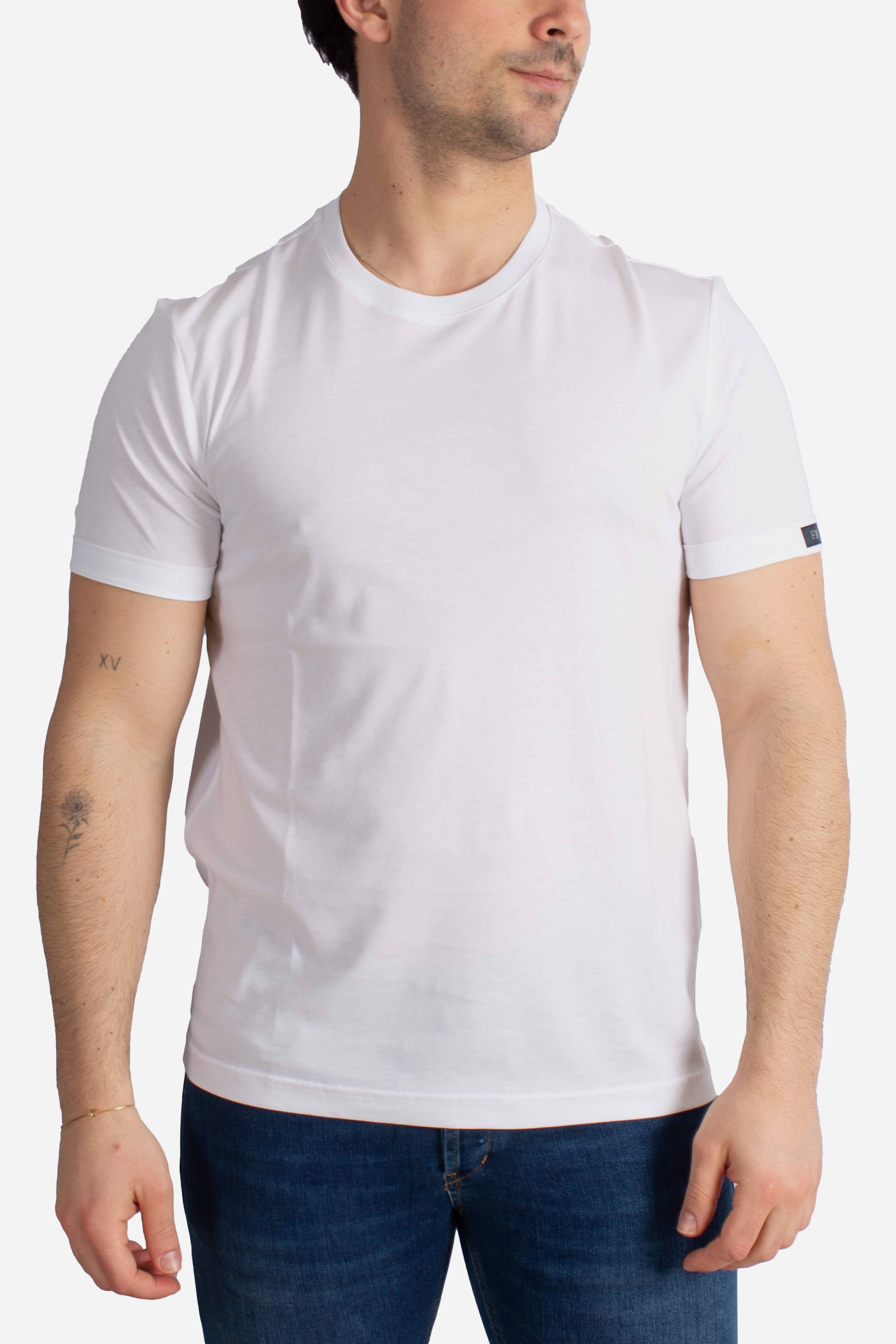 T-shirt Regular Fit in Jersey di Cotone white