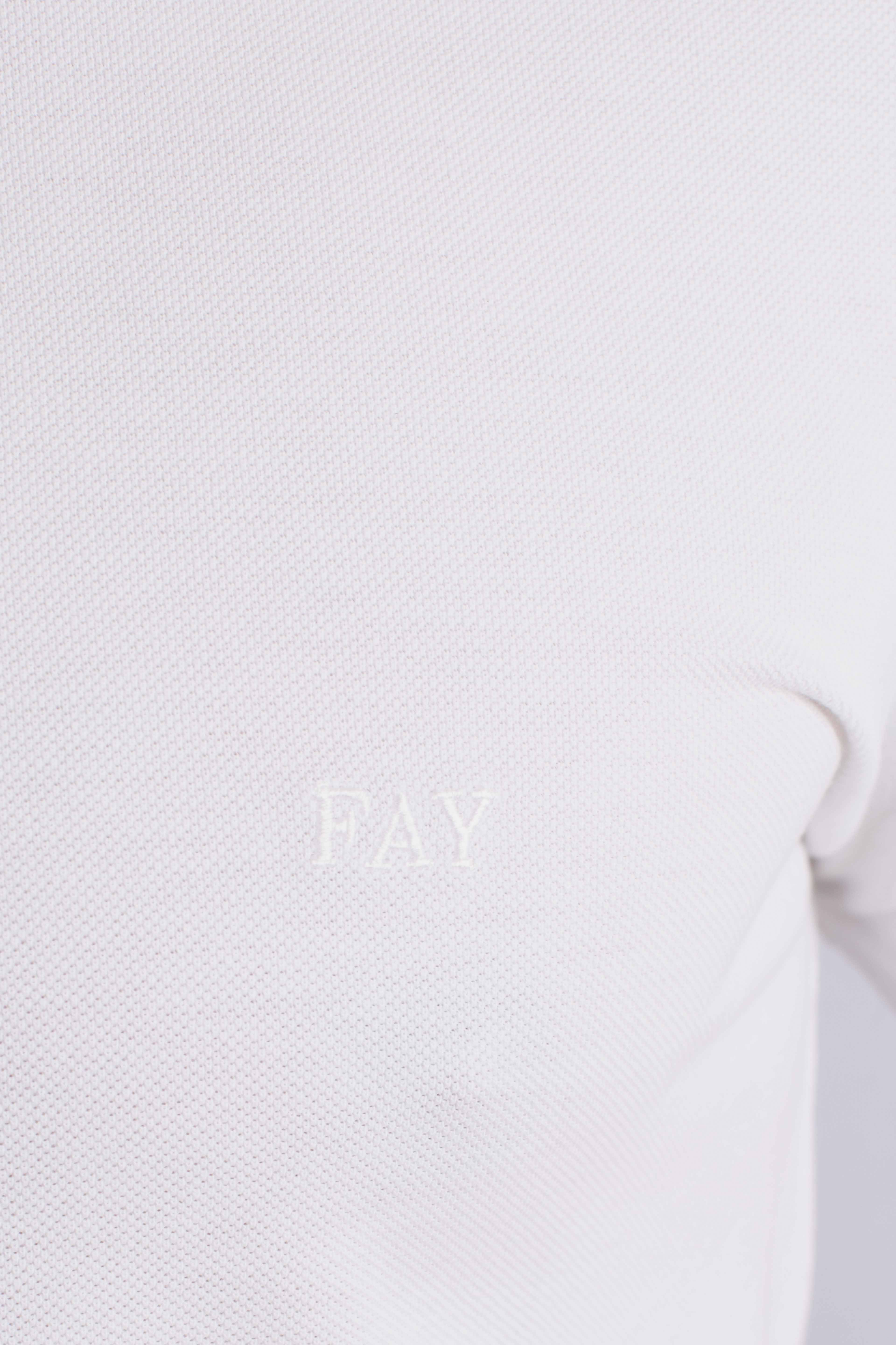 T-shirt Comfort Fit in Piquet di Cotone white