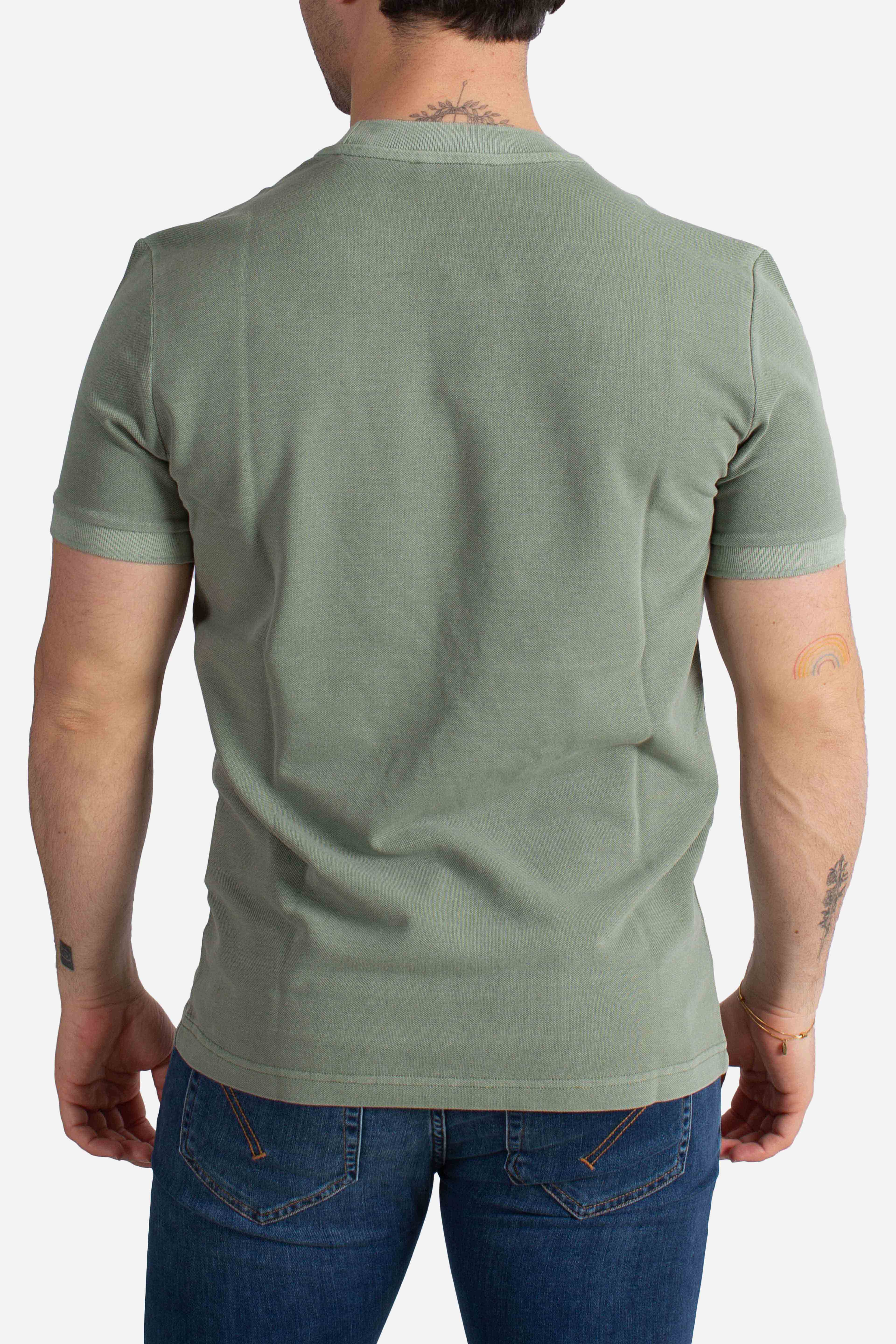 T-shirt Comfort Fit in Piquet di Cotone verde