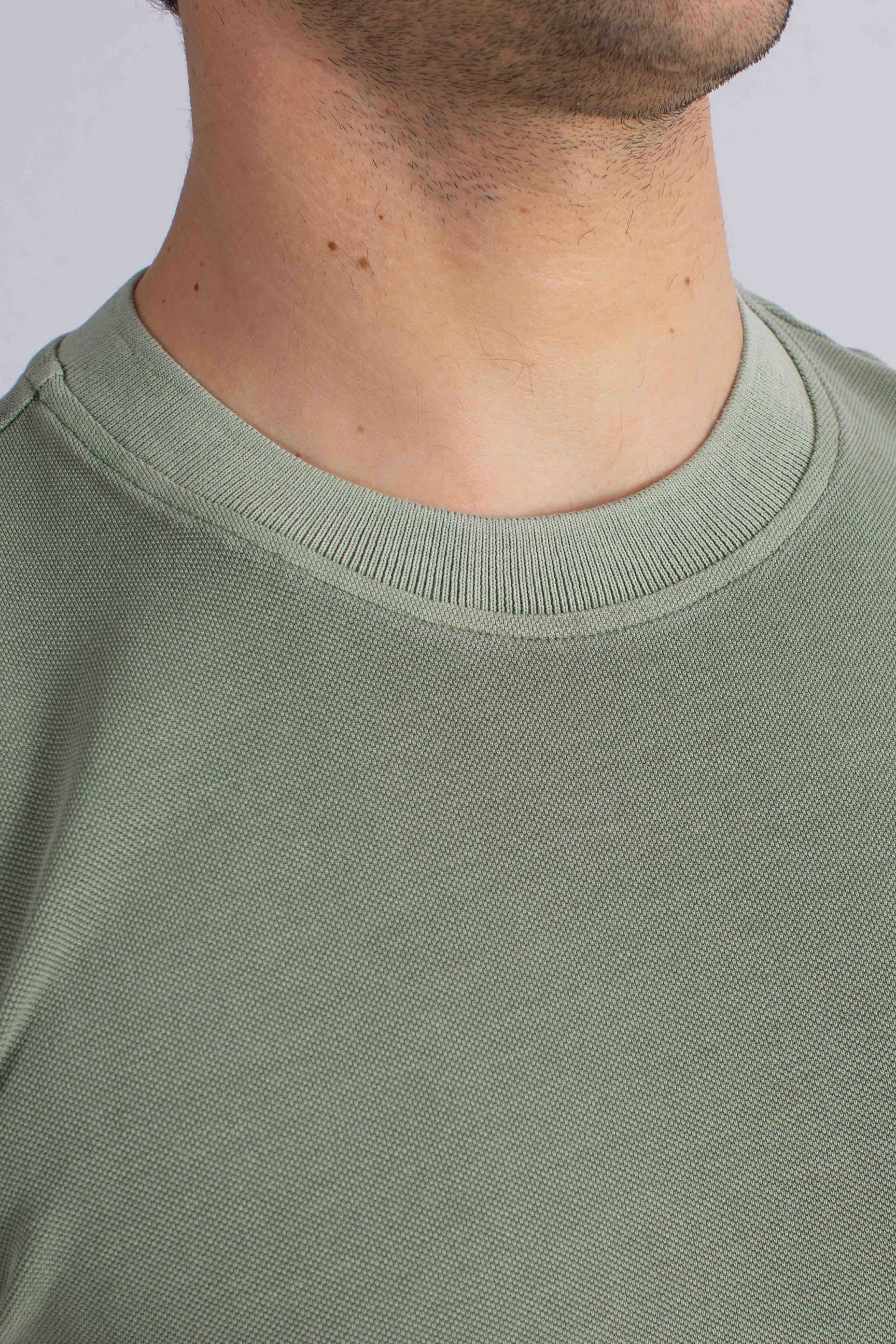 T-shirt Comfort Fit in Piquet di Cotone verde