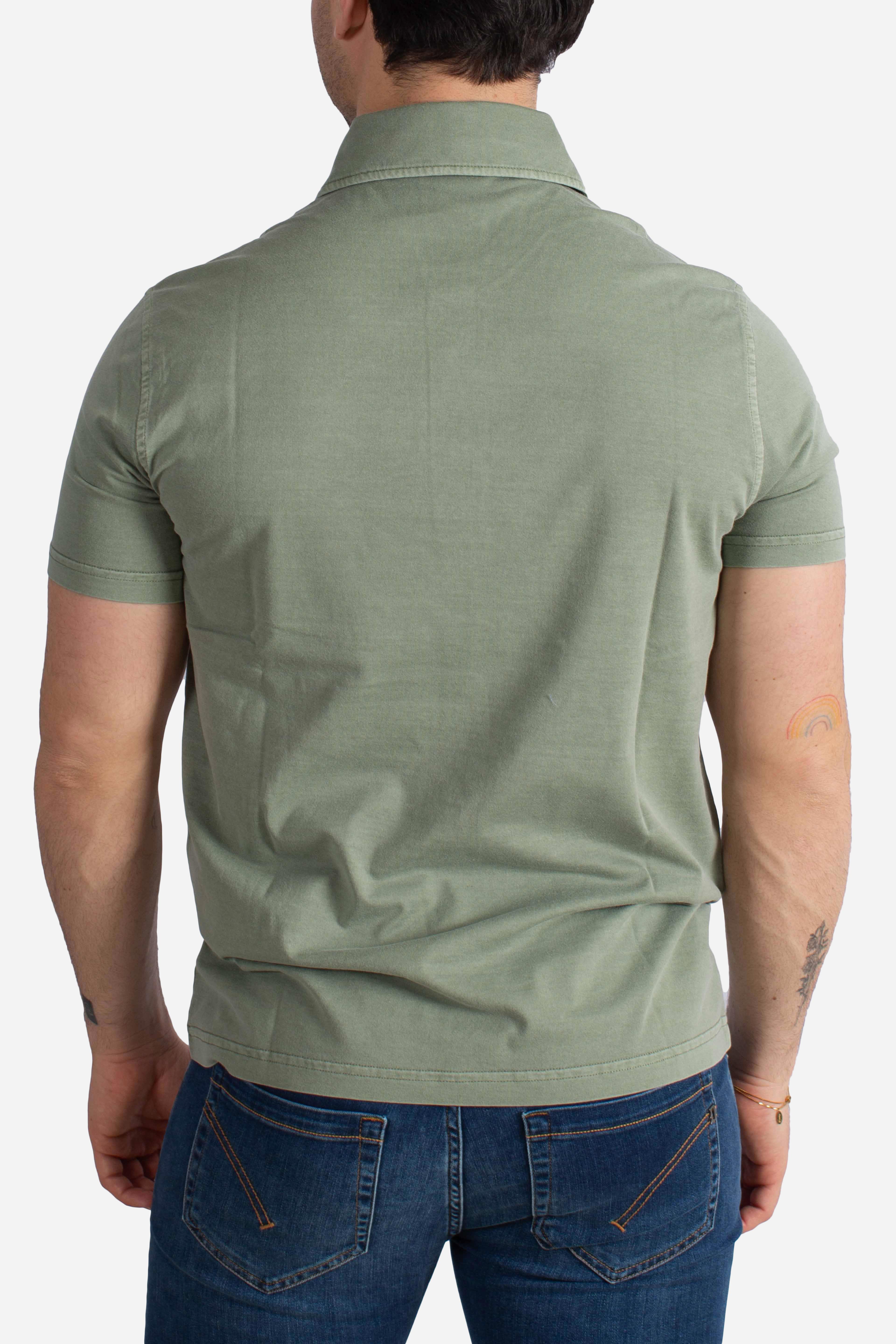 Polo Comfort Fit in Jersey verde