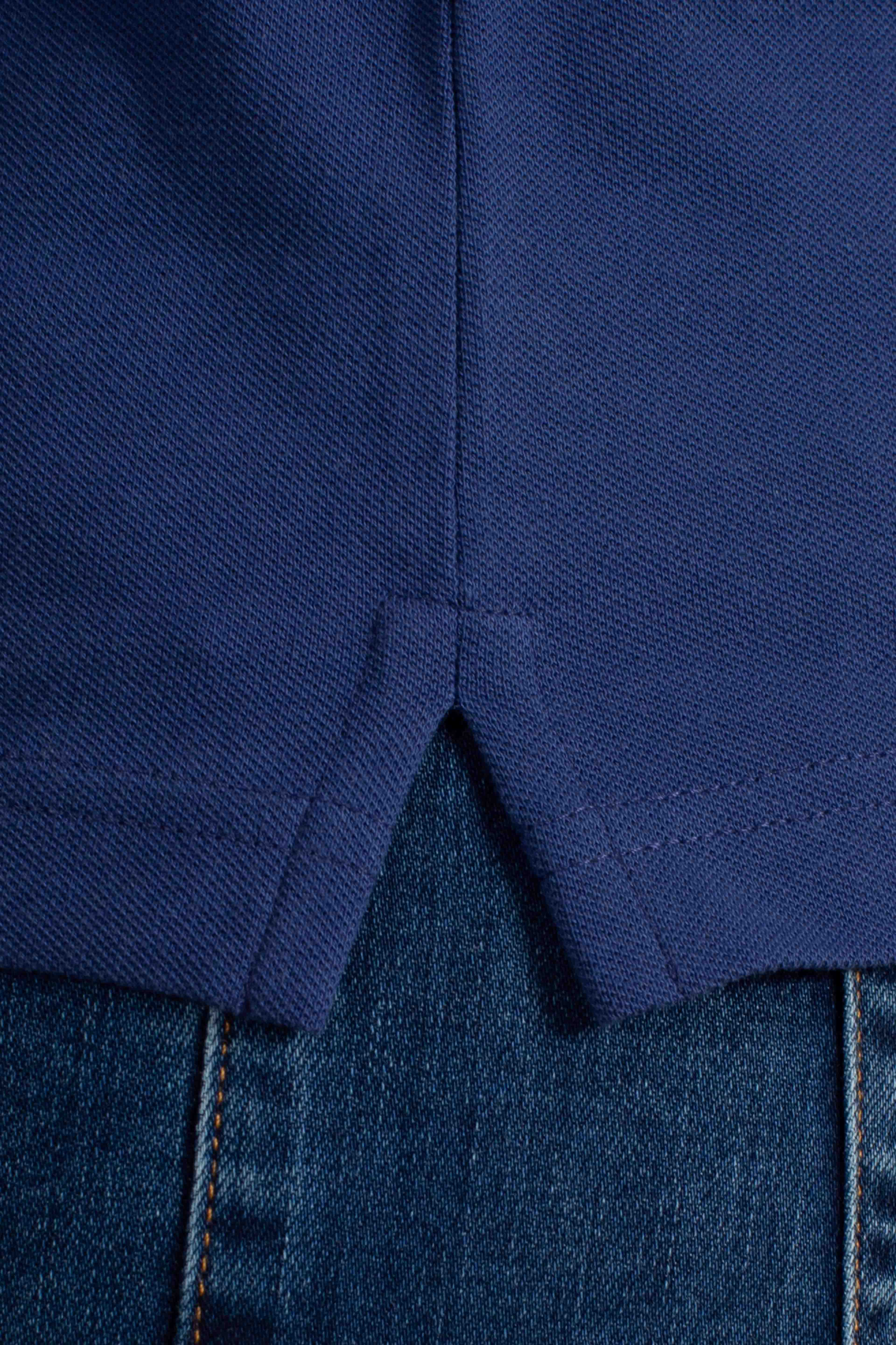 Polo Regular fit in Piquet Stretch blu royal