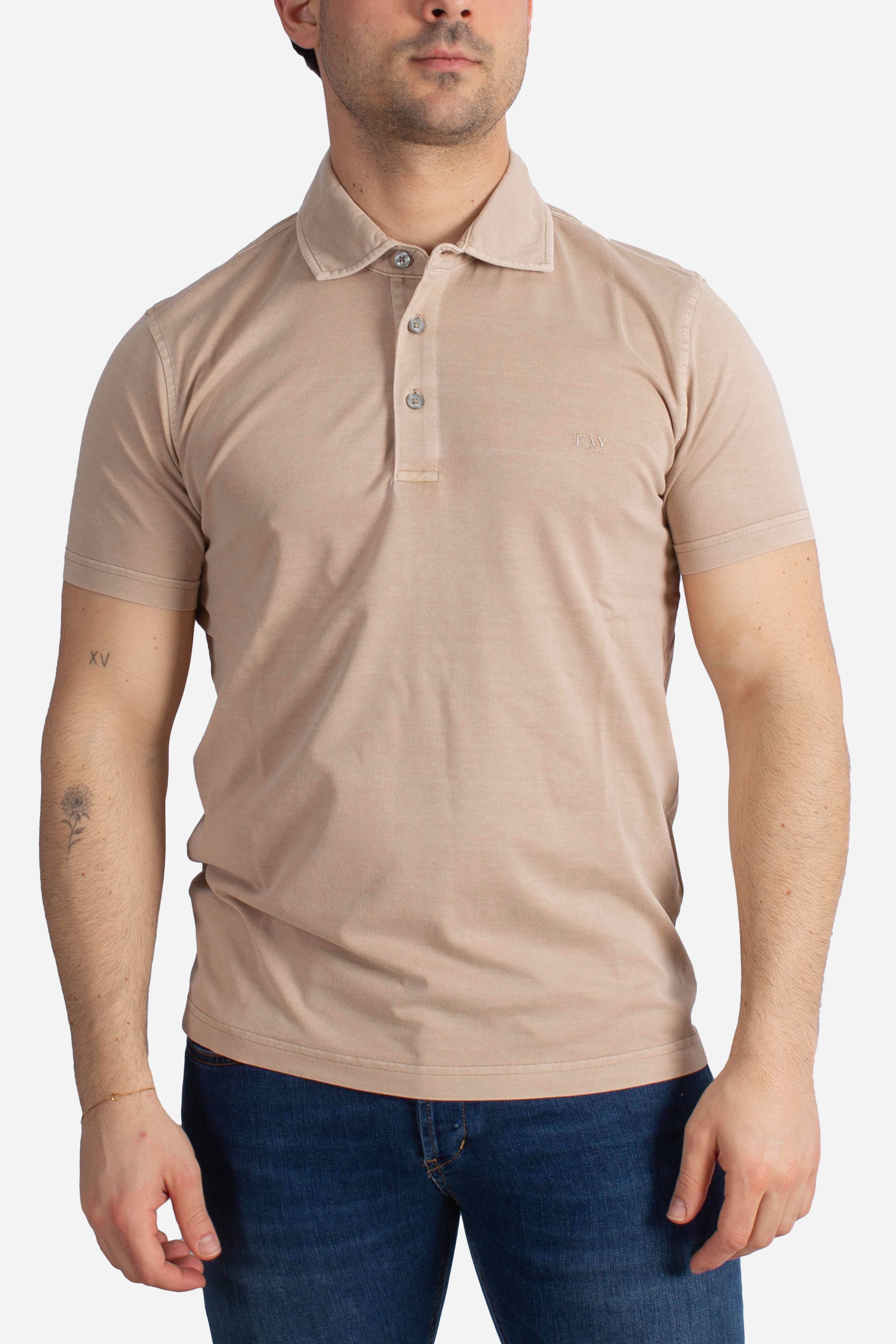 Polo Comfort Fit in Jersey beige