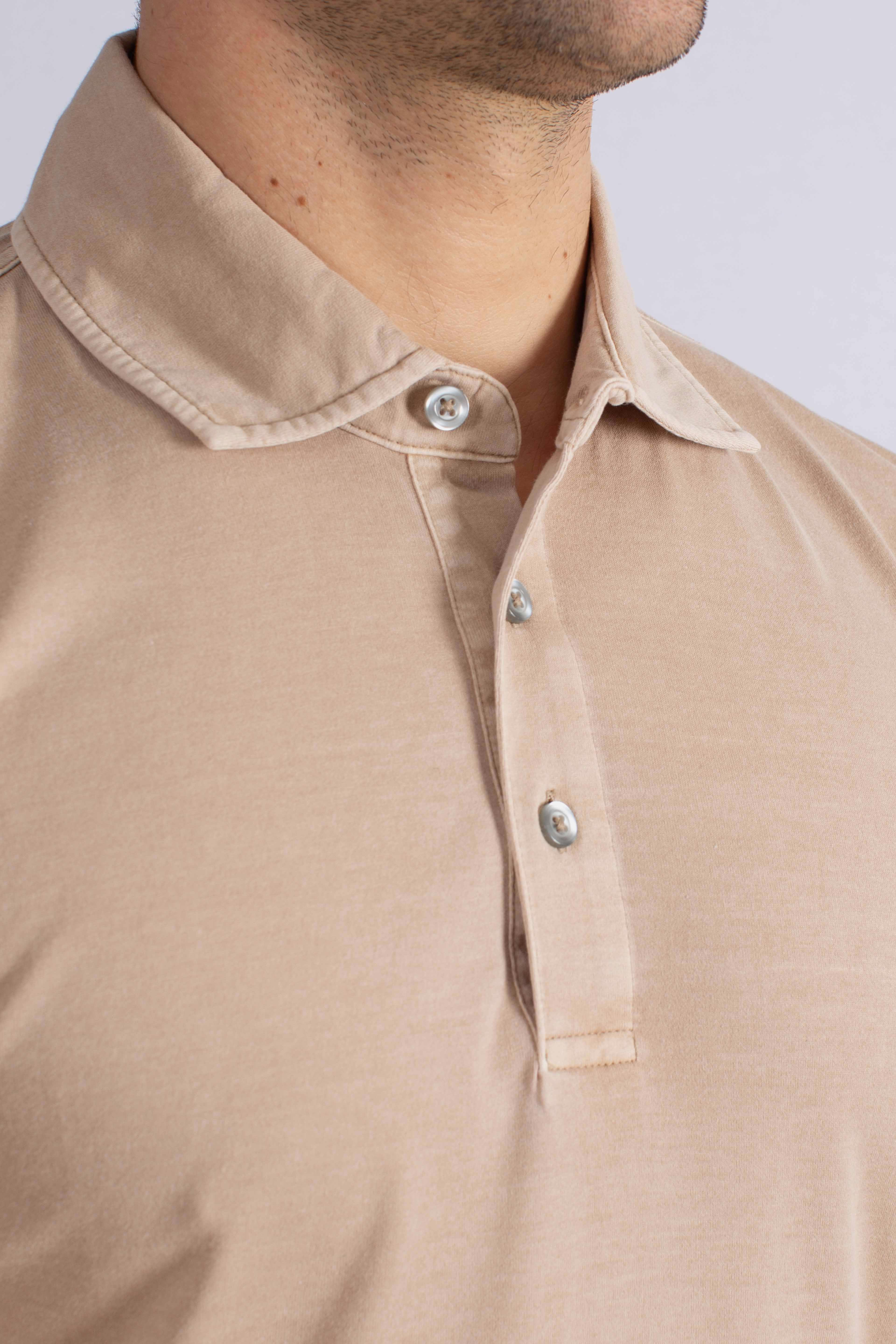 Polo Comfort Fit in Jersey beige