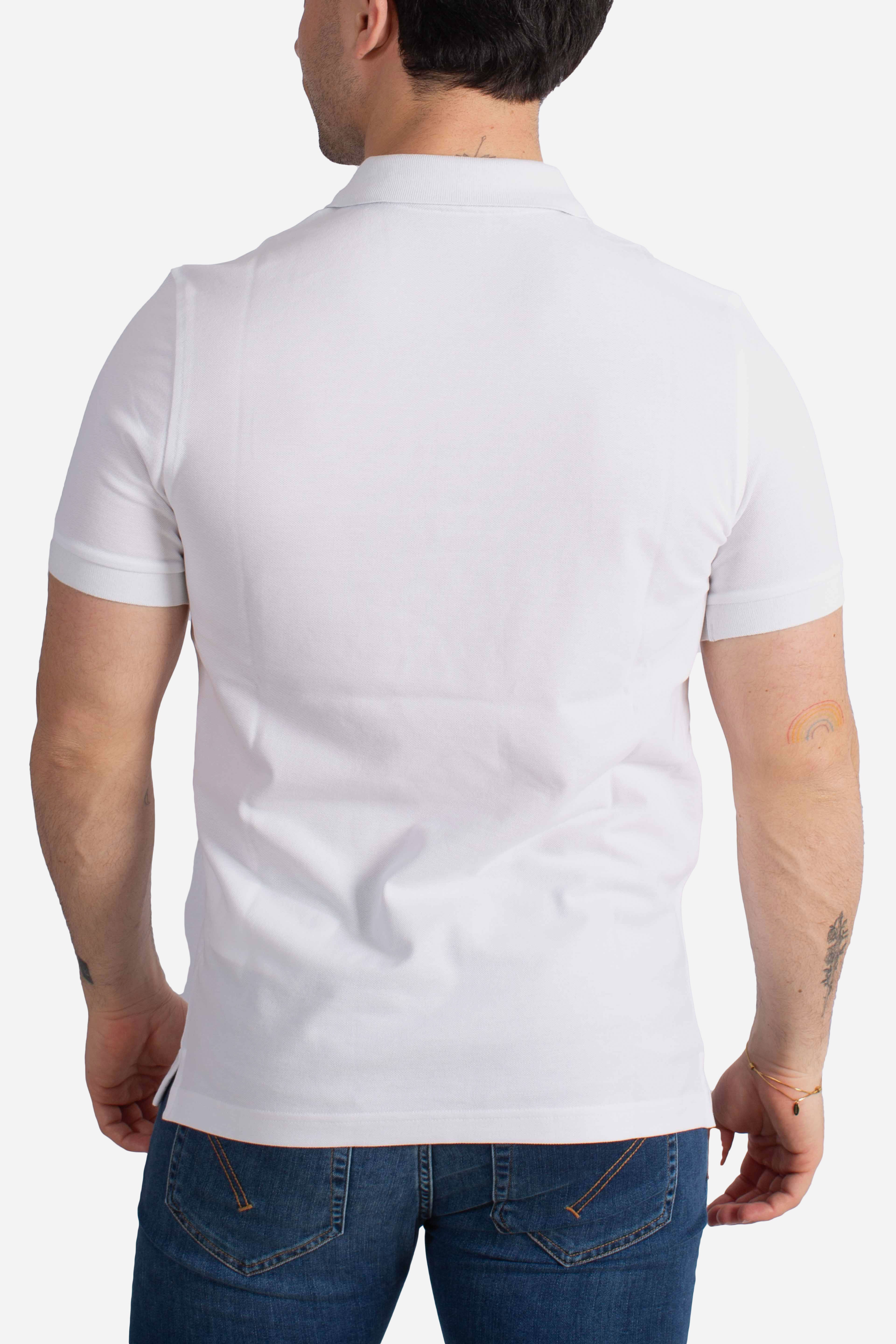 Polo Regular fit in Piquet Stretch white